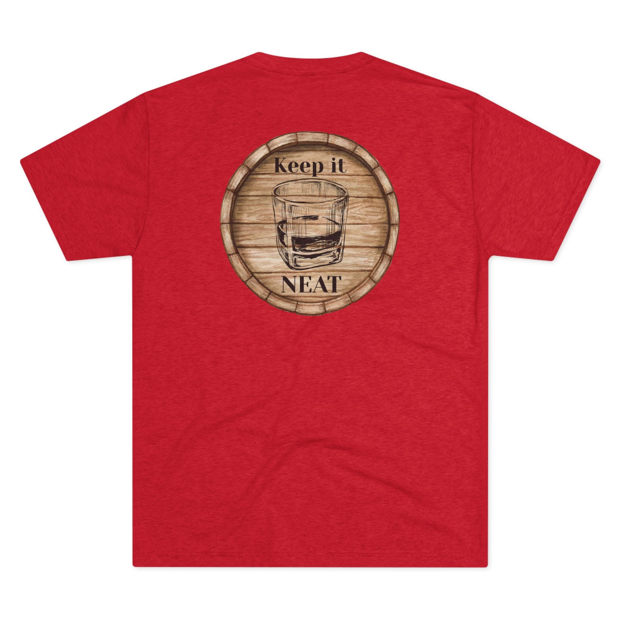 Whiskey Lover T-Shirt – “Keep It Neat” Whiskey Glass & Barrel Graphic Tee – Bourbon & Whiskey Gift for Men & Women and all Whiskey fans!