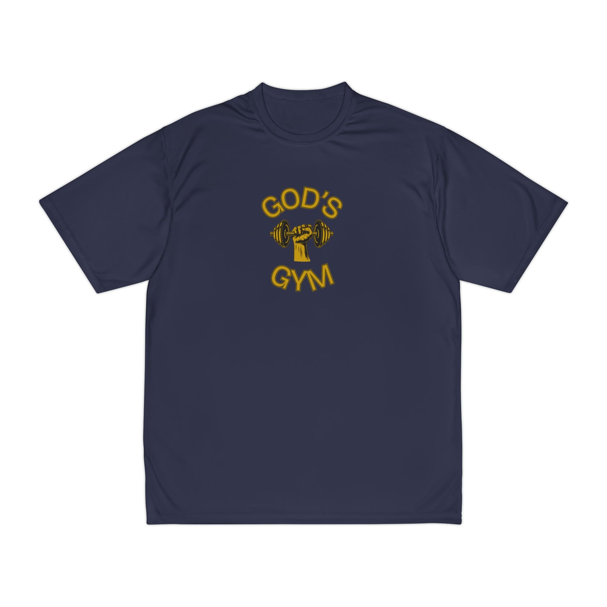 God's Gym Christian Workout Shirt. Psalm 18:32 Performance Tee. Faith Fitness Gym Shirt. Moisture Wicking Athletic Shirt.