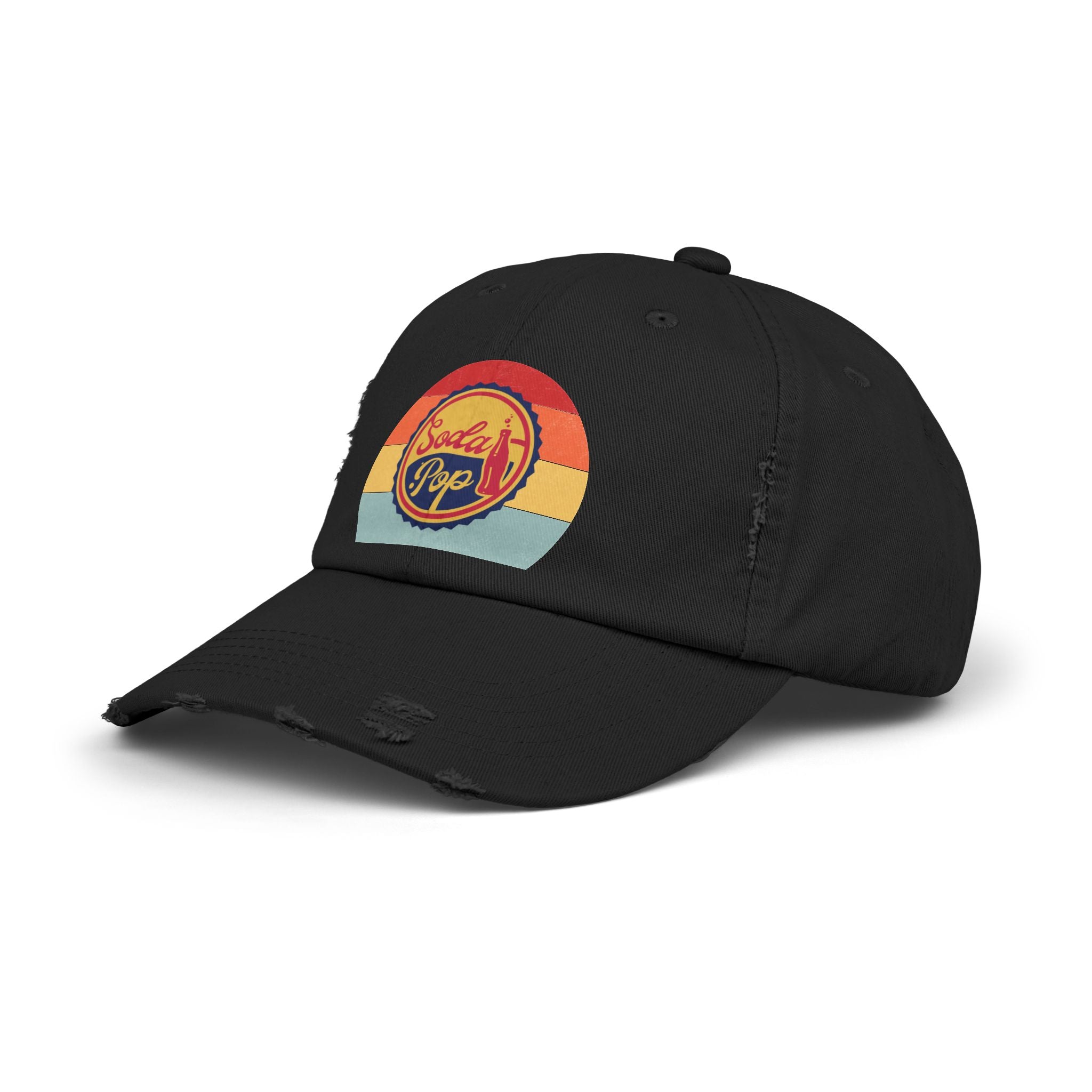 Retro Soda Pop Distressed Cap – Vintage Style Baseball Hat for Men & Women