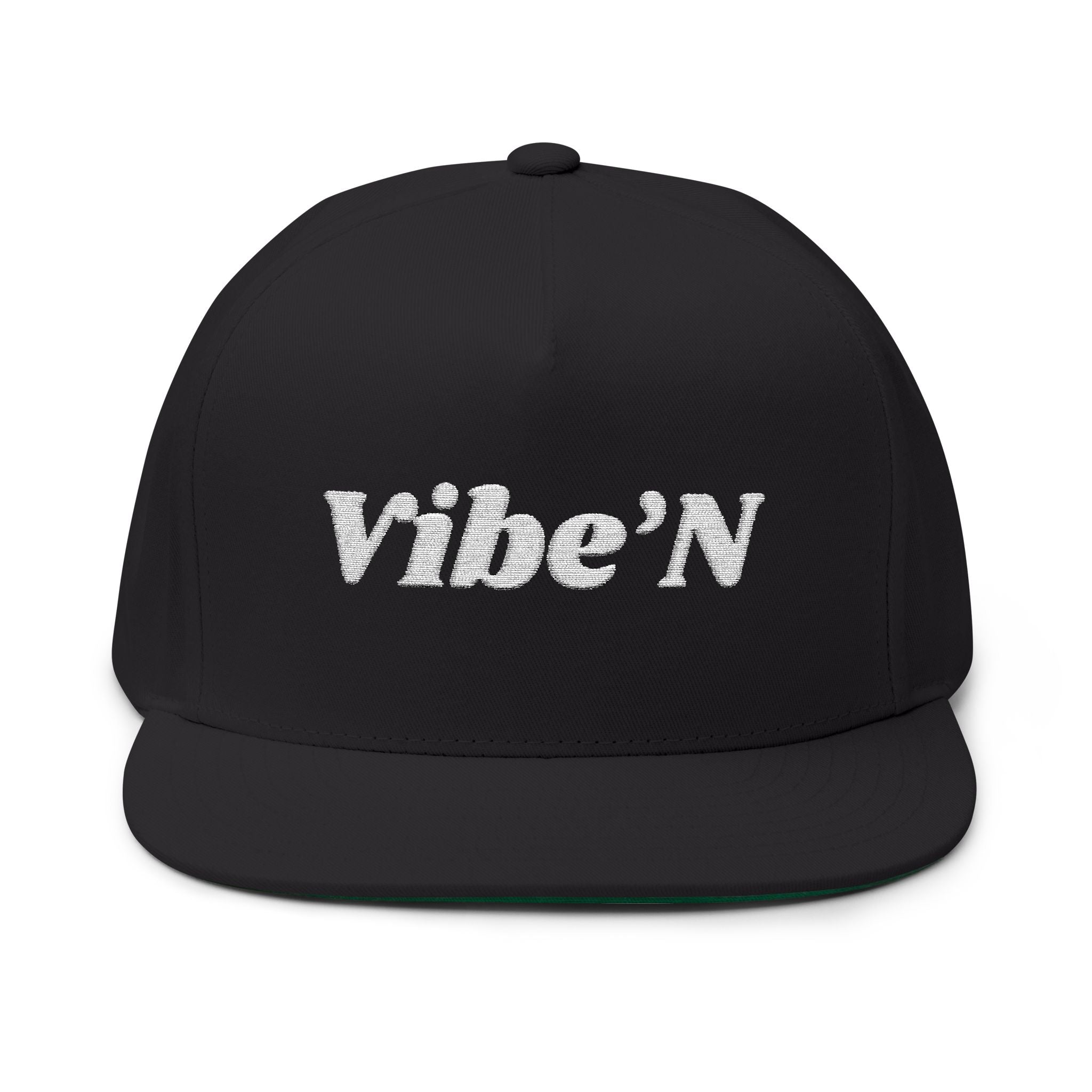 Embroidered Flat Bill Cap - Vibe'N Design