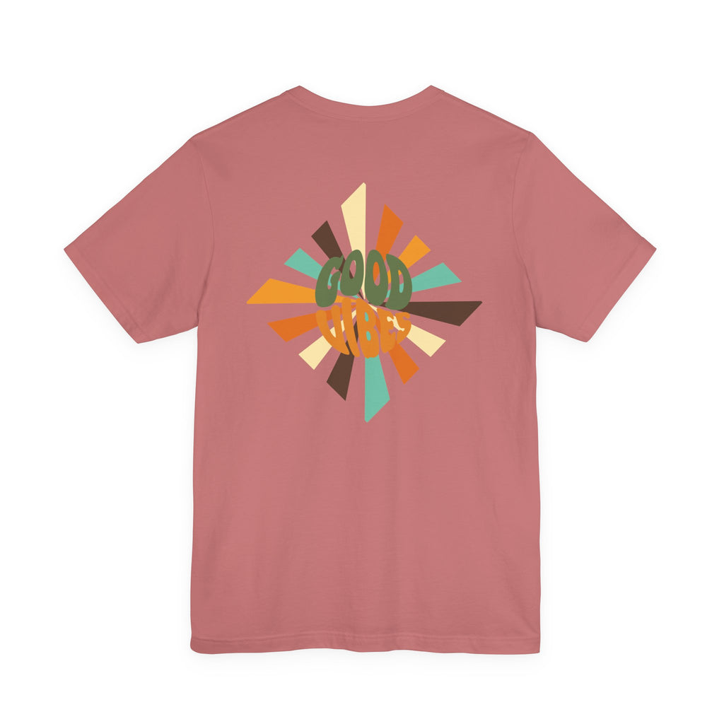 Retro Good Vibes Unisex Tee - Fun Summer Style, Ideal for Festivals, Casual Outings, Gift for Friends, Everyday Comfort