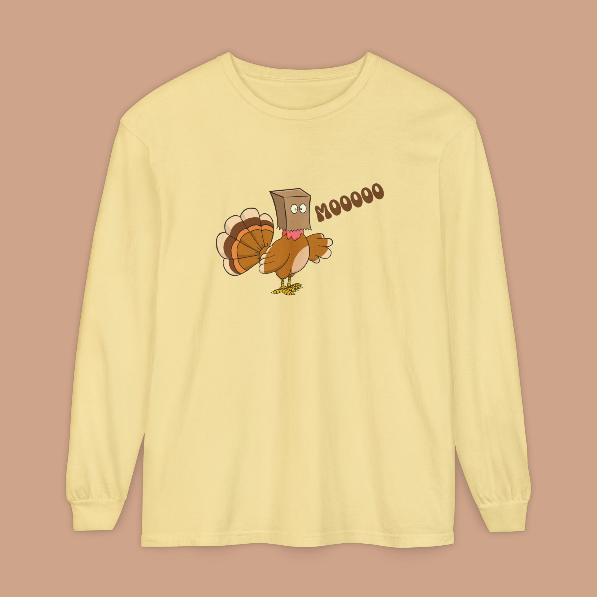 Funny Thanksgiving Turkey Long Sleeve T-Shirt, Unisex Holiday Shirt, Gift for Thanksgiving Dinner, Casual Fall Apparel, Turkey Humor Tee