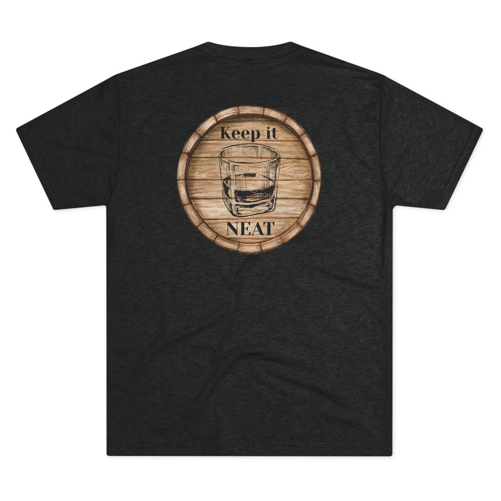 Whiskey Lover T-Shirt – “Keep It Neat” Whiskey Glass & Barrel Graphic Tee – Bourbon & Whiskey Gift for Men & Women and all Whiskey fans!