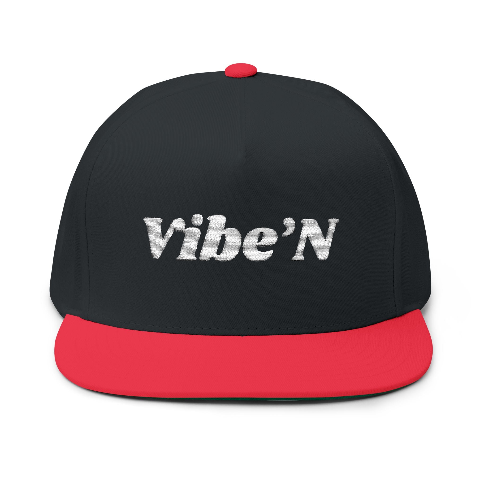 Embroidered Flat Bill Cap - Vibe'N Design