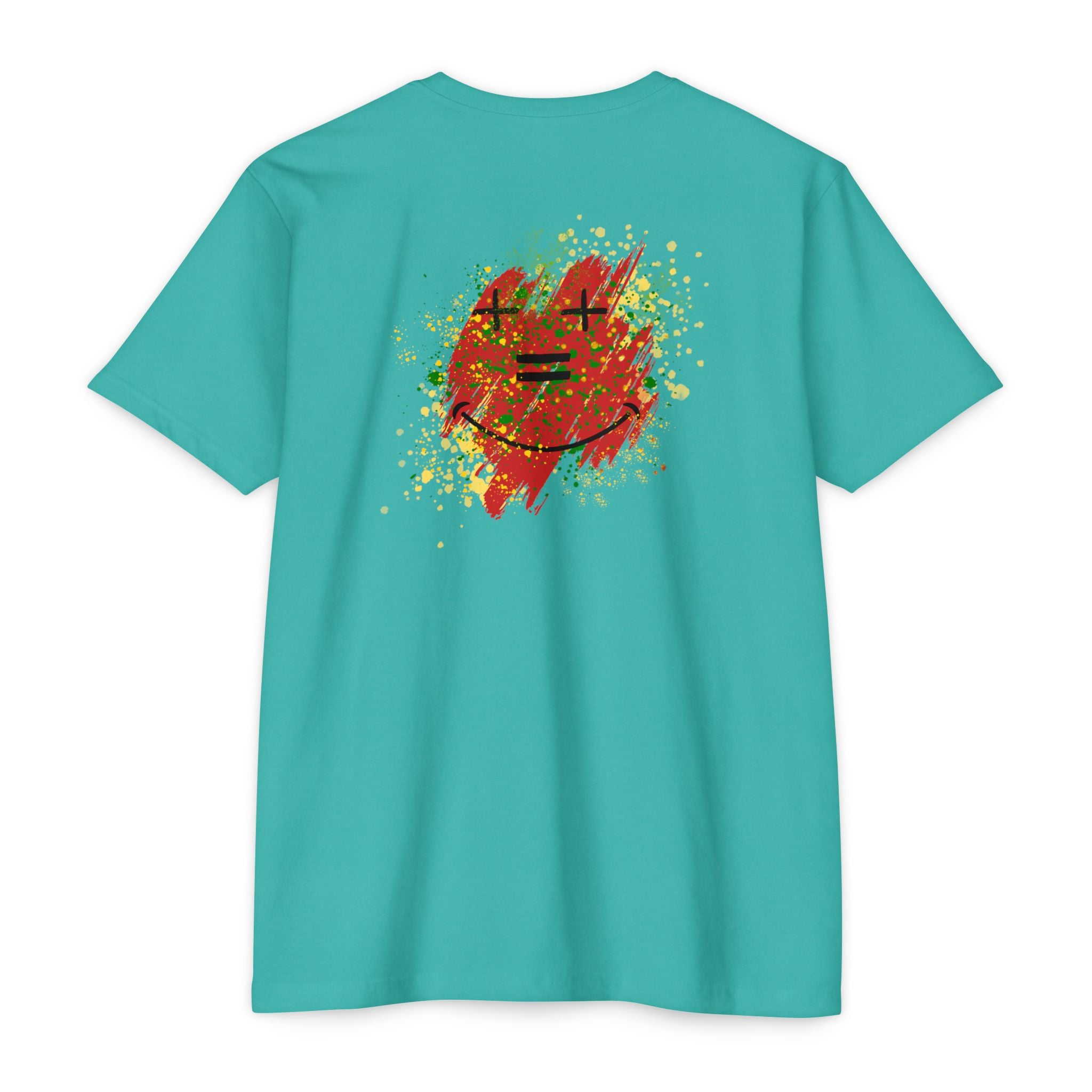 Vibe-N Happy Face Paint Splash T-Shirt -Good Vibes Graphic T-Shirt