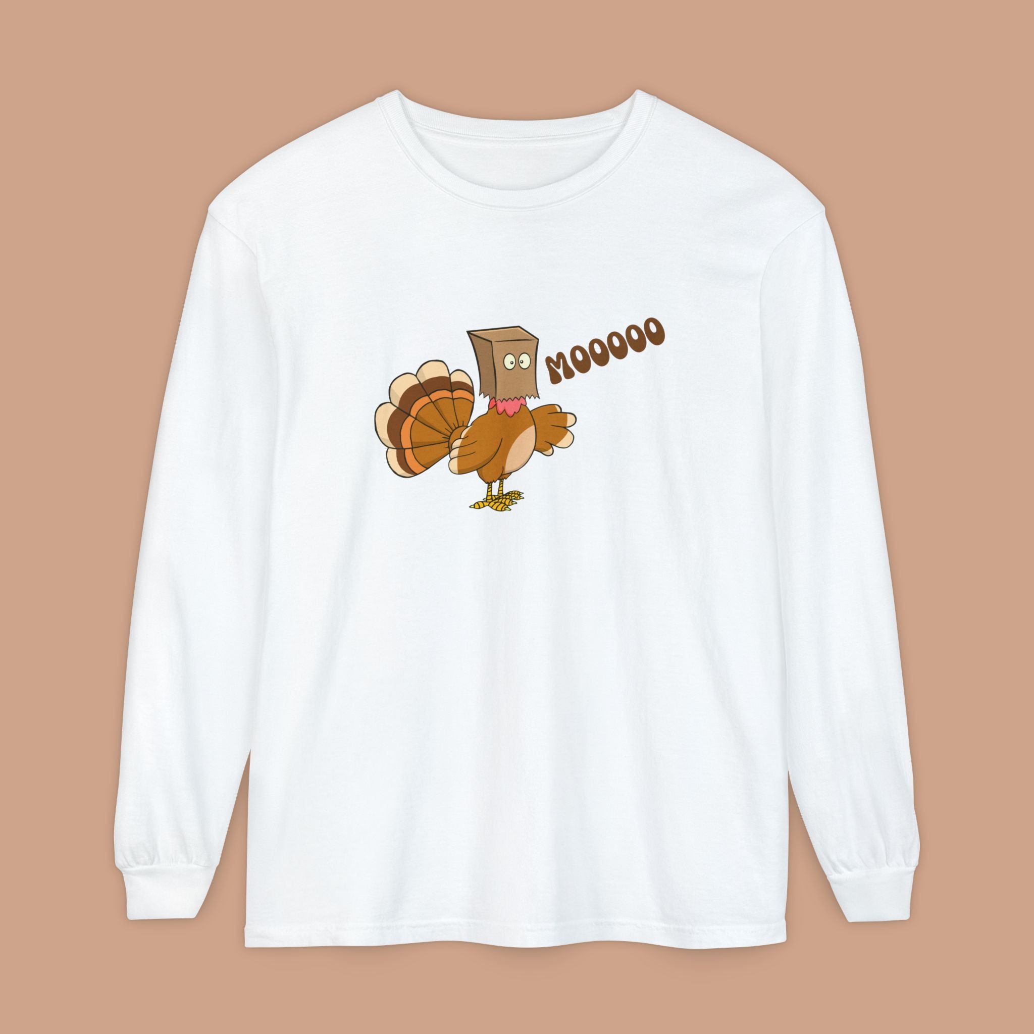 Funny Thanksgiving Turkey Long Sleeve T-Shirt, Unisex Holiday Shirt, Gift for Thanksgiving Dinner, Casual Fall Apparel, Turkey Humor Tee