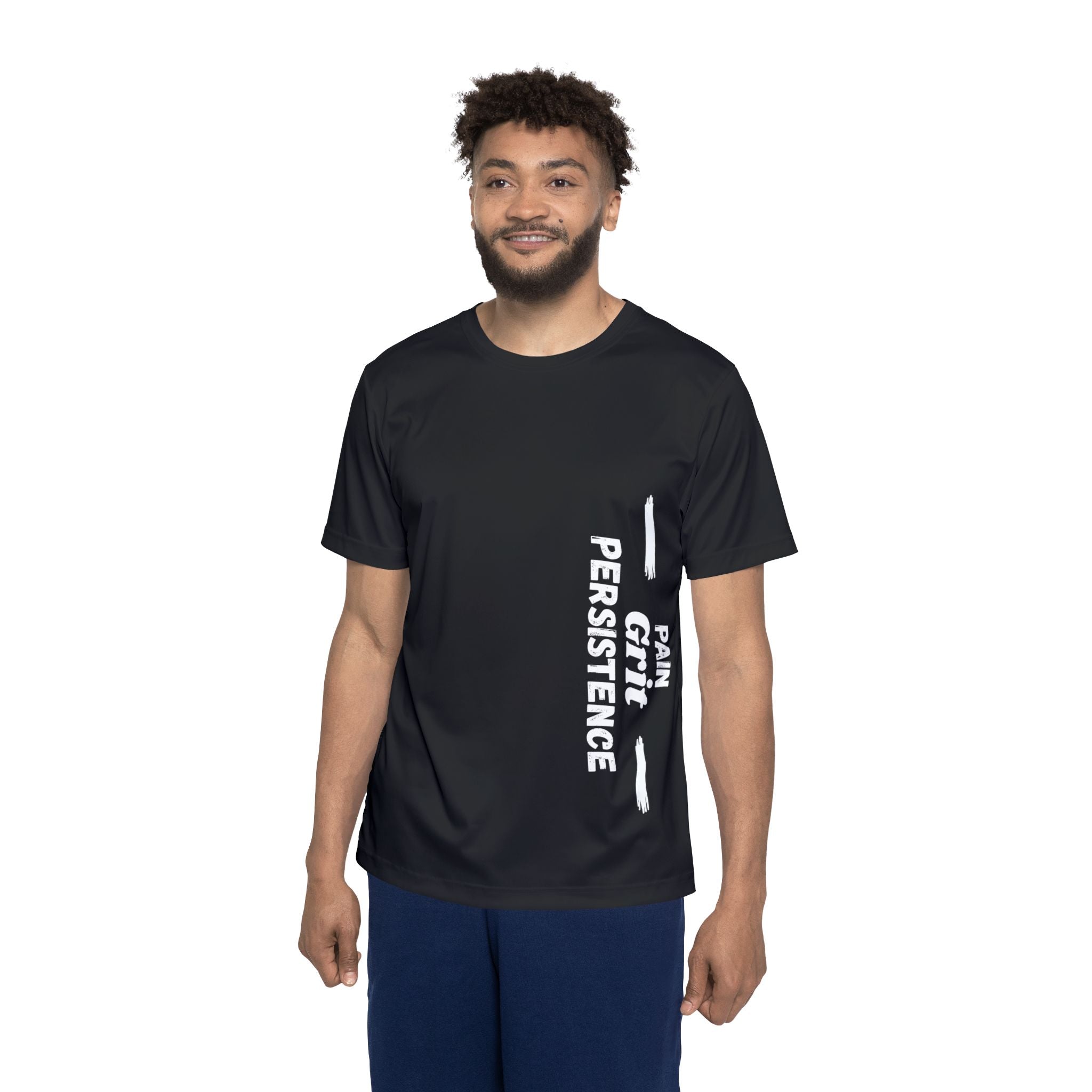 Sports Jersey, Motivational Workout Shirt, Pain Grit Persistence Tee, Fitness Apparel, Gym Clothing