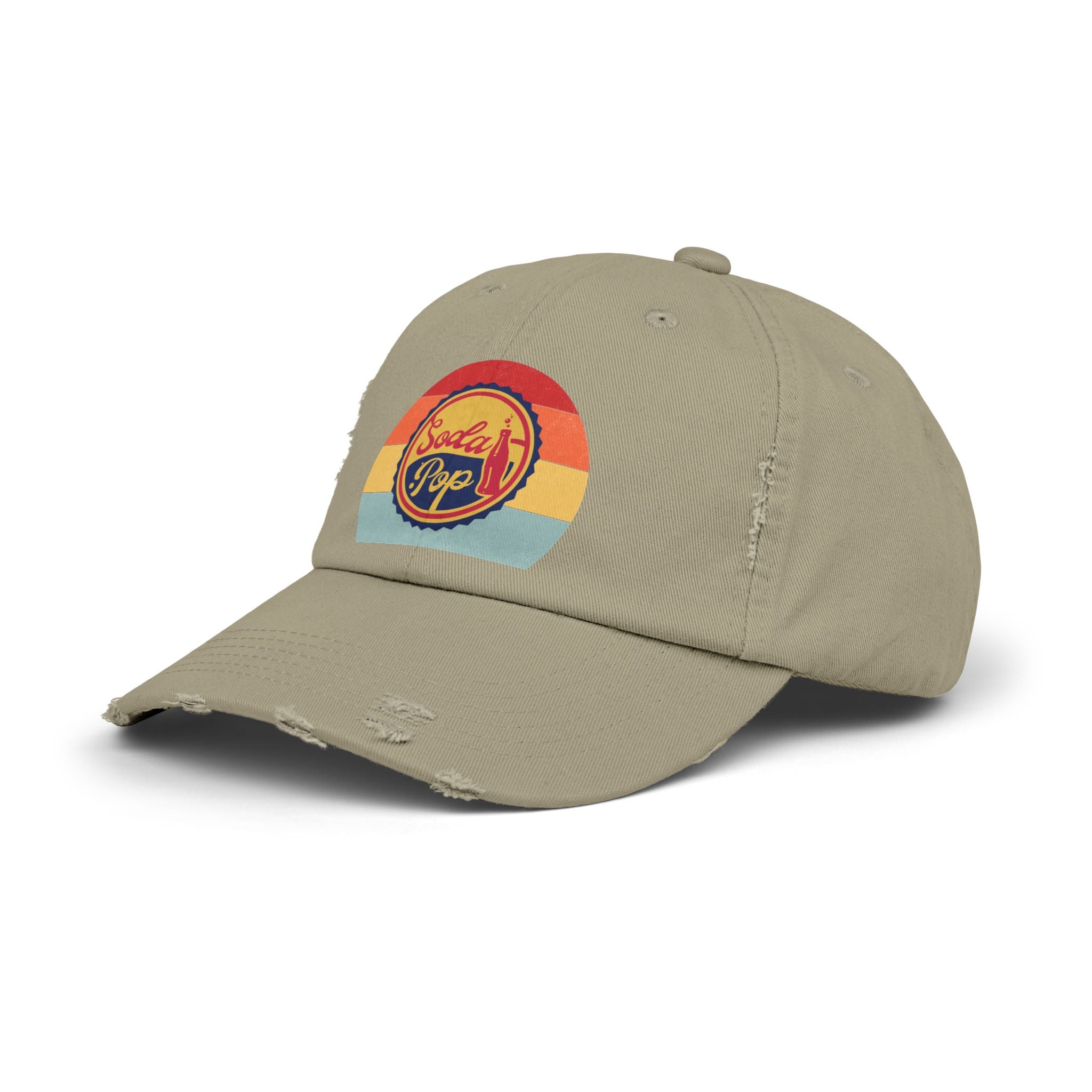 Retro Soda Pop Distressed Cap – Vintage Style Baseball Hat for Men & Women