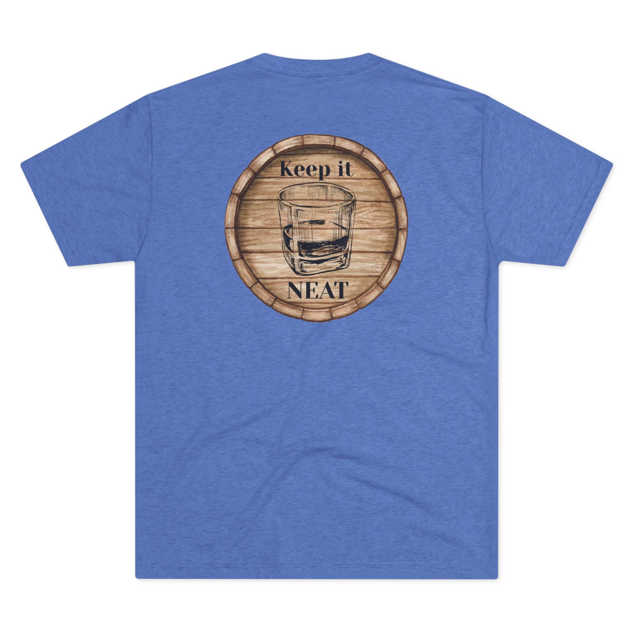 Whiskey Lover T-Shirt – “Keep It Neat” Whiskey Glass & Barrel Graphic Tee – Bourbon & Whiskey Gift for Men & Women and all Whiskey fans!