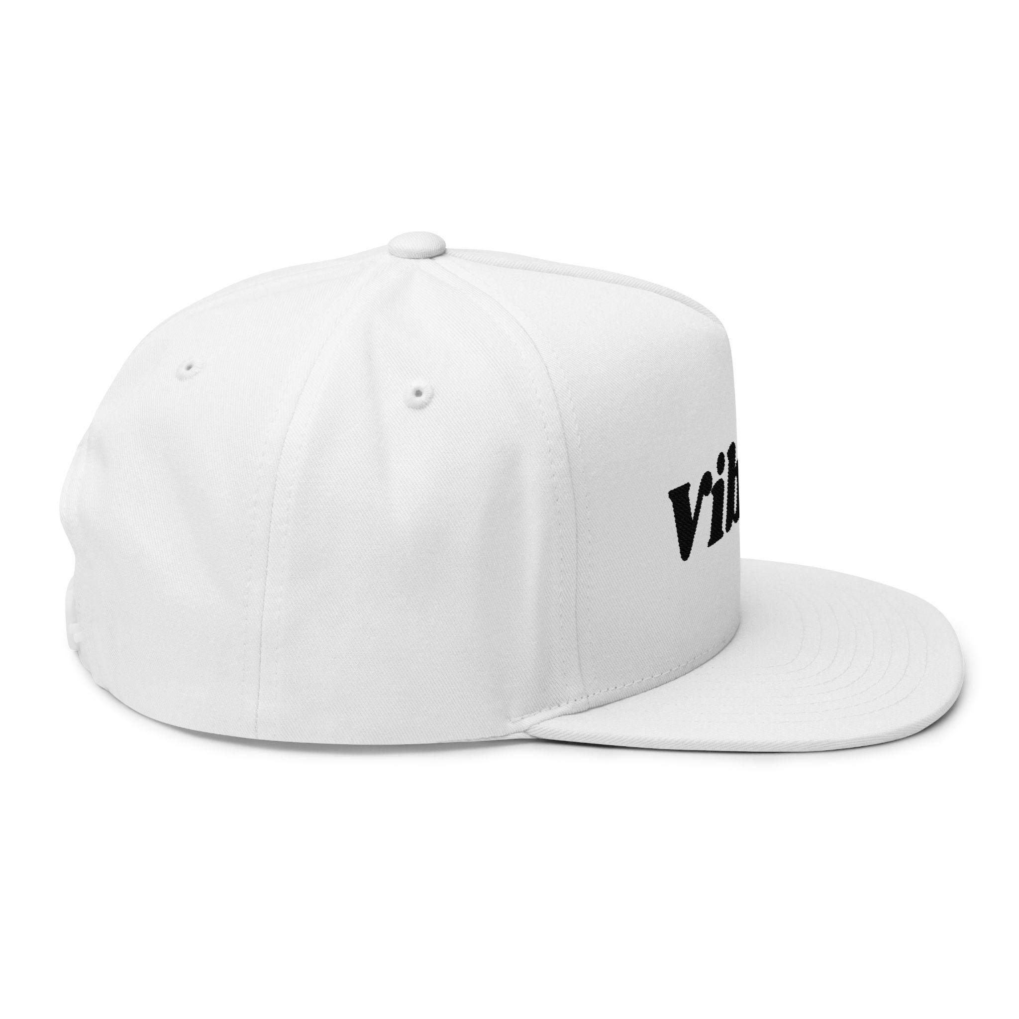 Flat Bill Cap - Vibe'n Embroidered Hat