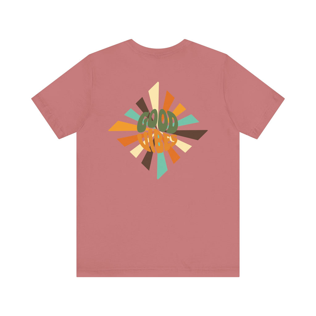 Retro Good Vibes Unisex Tee - Fun Summer Style, Ideal for Festivals, Casual Outings, Gift for Friends, Everyday Comfort