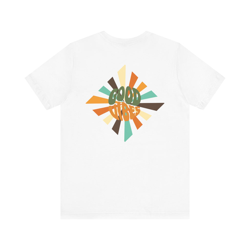 Retro Good Vibes Unisex Tee - Fun Summer Style, Ideal for Festivals, Casual Outings, Gift for Friends, Everyday Comfort