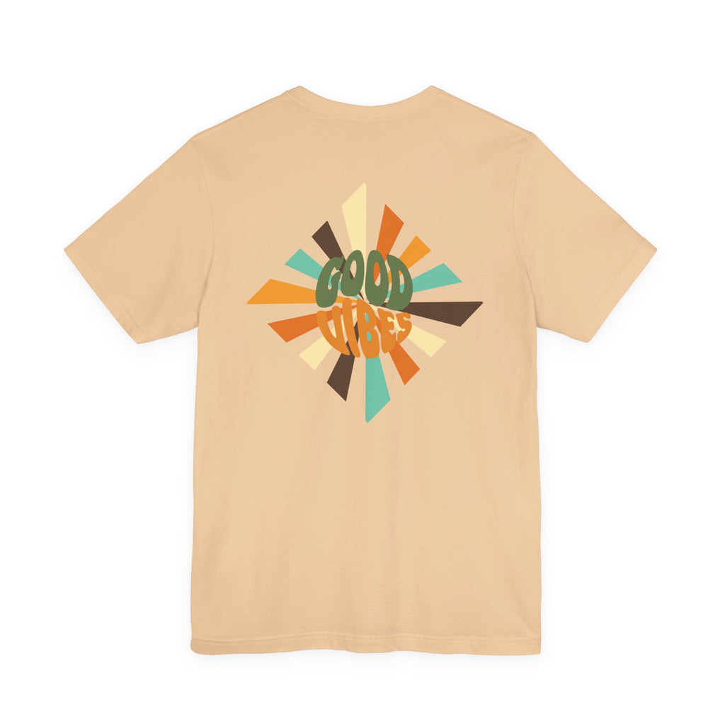 Retro Good Vibes Unisex Tee - Fun Summer Style, Ideal for Festivals, Casual Outings, Gift for Friends, Everyday Comfort