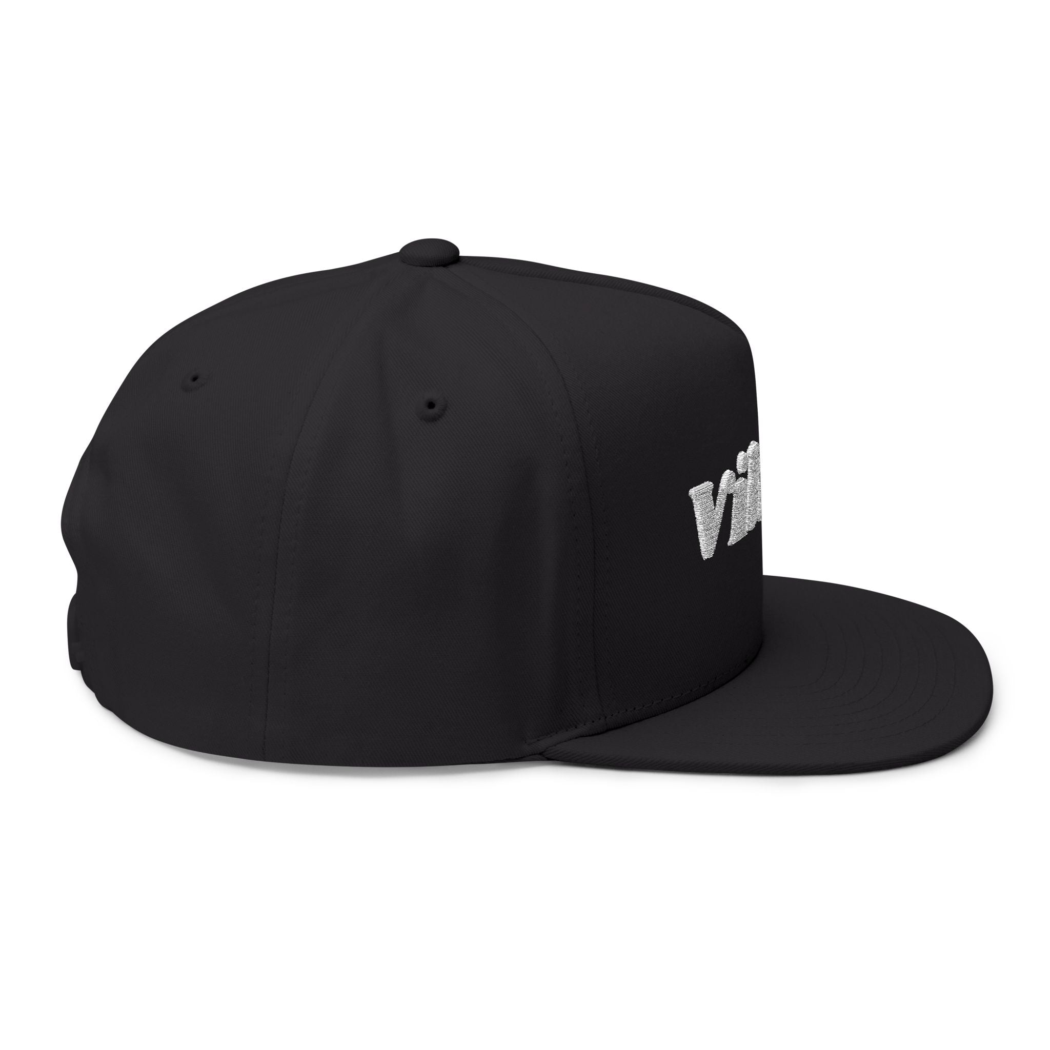 Embroidered Flat Bill Cap - Vibe'N Design