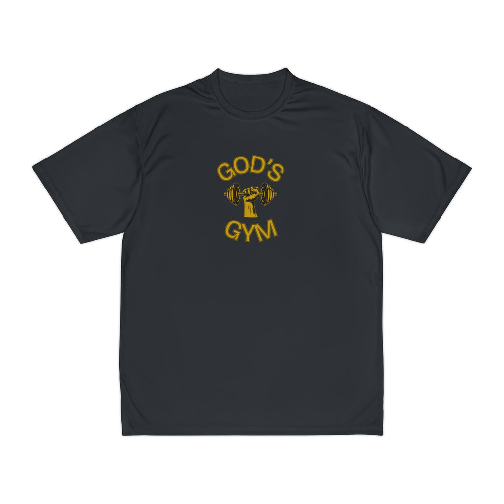 God's Gym Christian Workout Shirt. Psalm 18:32 Performance Tee. Faith Fitness Gym Shirt. Moisture Wicking Athletic Shirt.