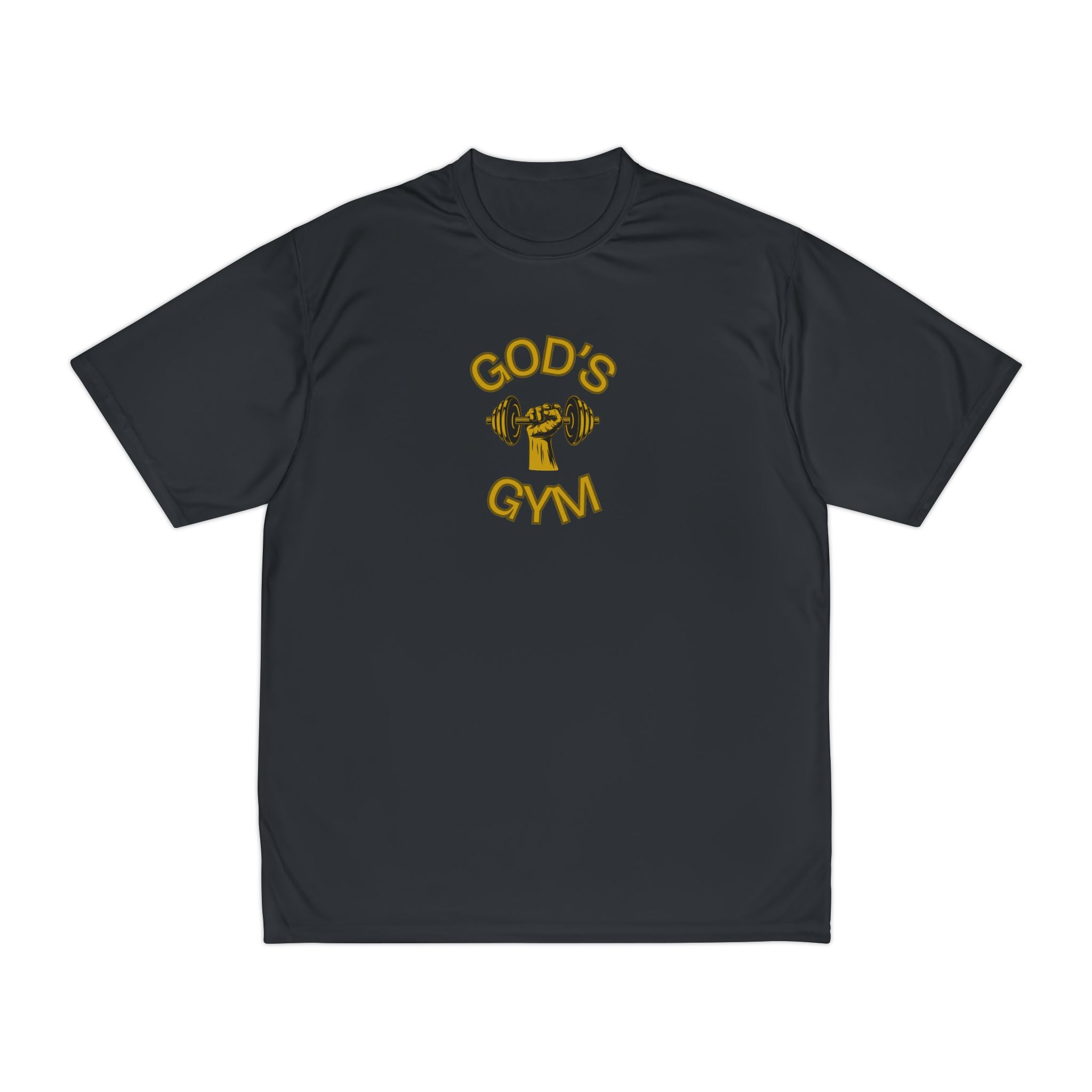 God's Gym Christian Workout Shirt. Psalm 18:32 Performance Tee. Faith Fitness Gym Shirt. Moisture Wicking Athletic Shirt.