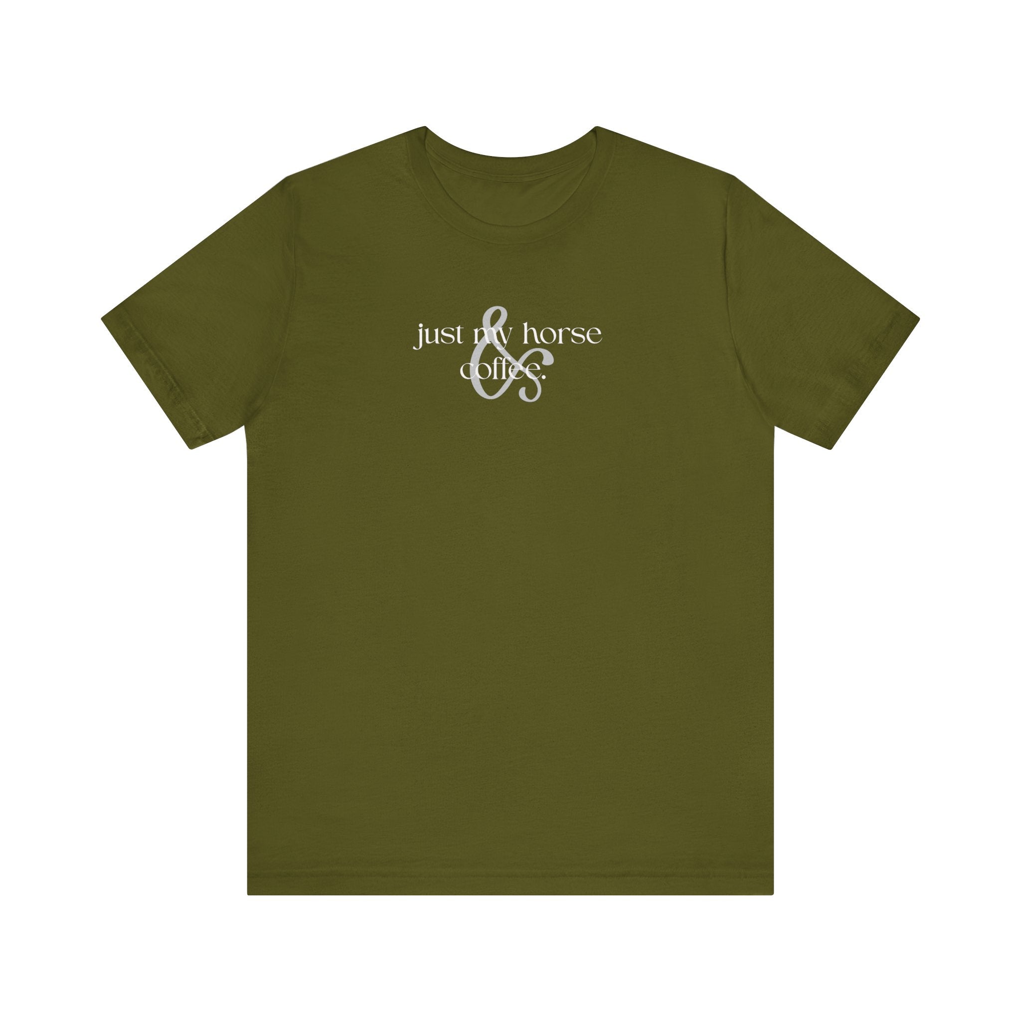 Unisex Graphic Tee – Just My Horse & Coffee Shirt | Equestrian Rider Gift, Western Casual T-Shirt
