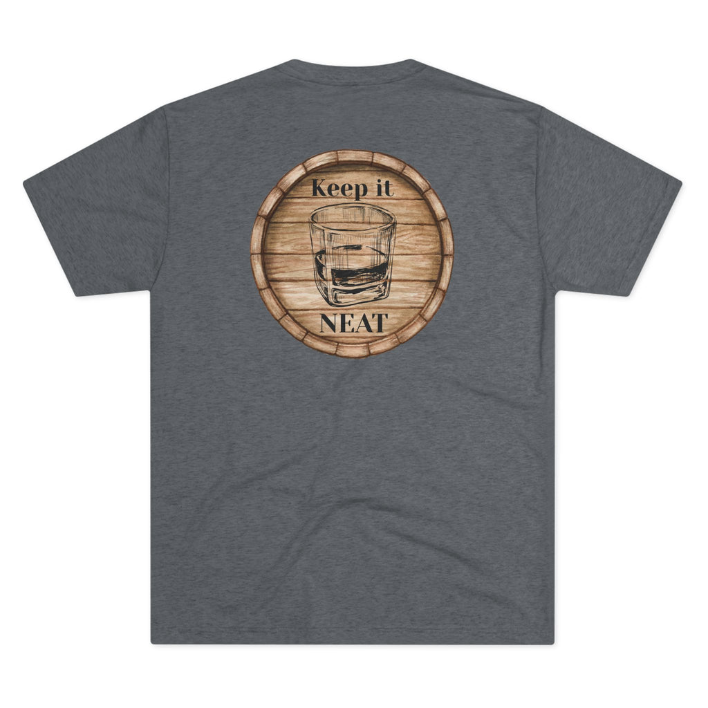 Whiskey Lover T-Shirt – “Keep It Neat” Whiskey Glass & Barrel Graphic Tee – Bourbon & Whiskey Gift for Men & Women and all Whiskey fans!