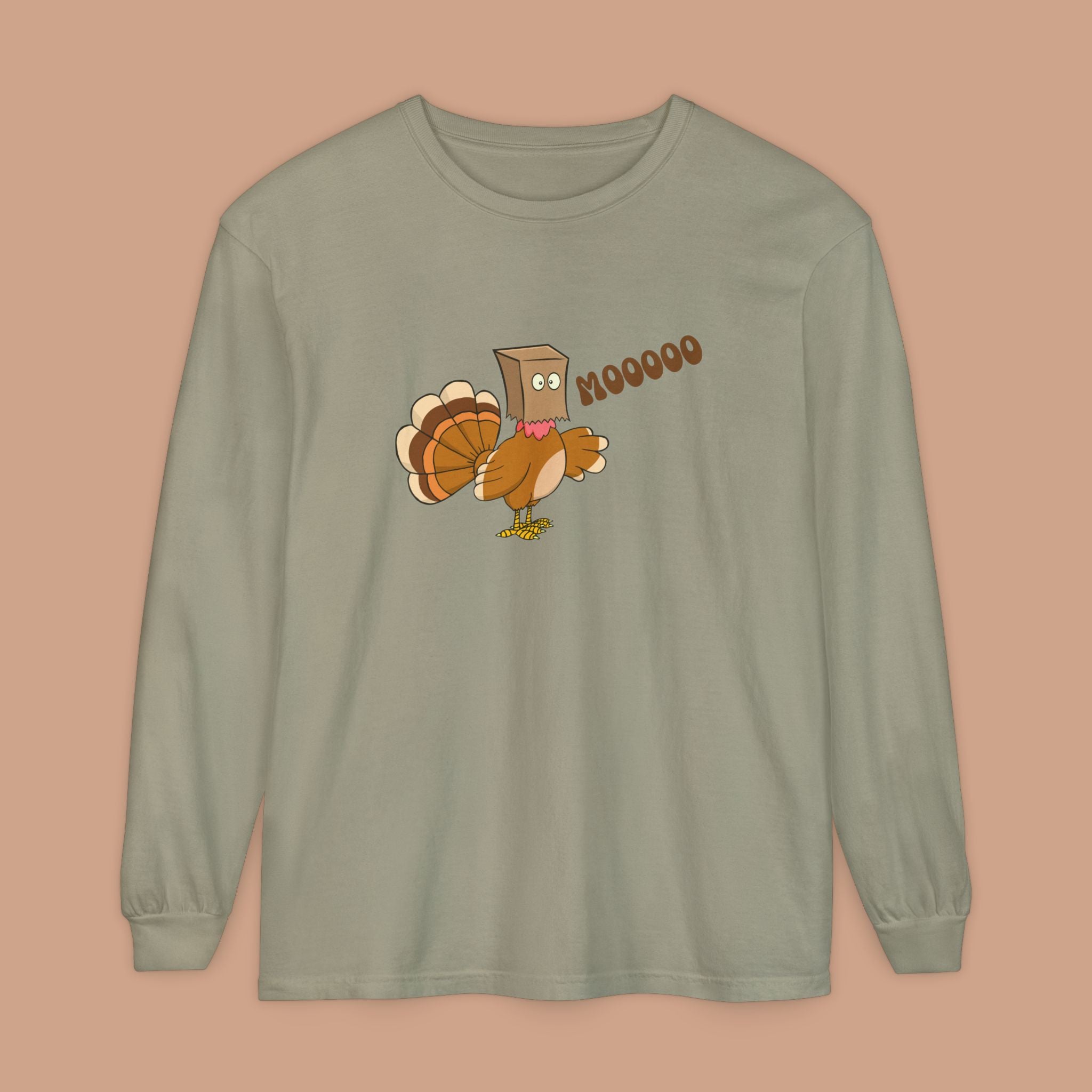 Funny Thanksgiving Turkey Long Sleeve T-Shirt, Unisex Holiday Shirt, Gift for Thanksgiving Dinner, Casual Fall Apparel, Turkey Humor Tee