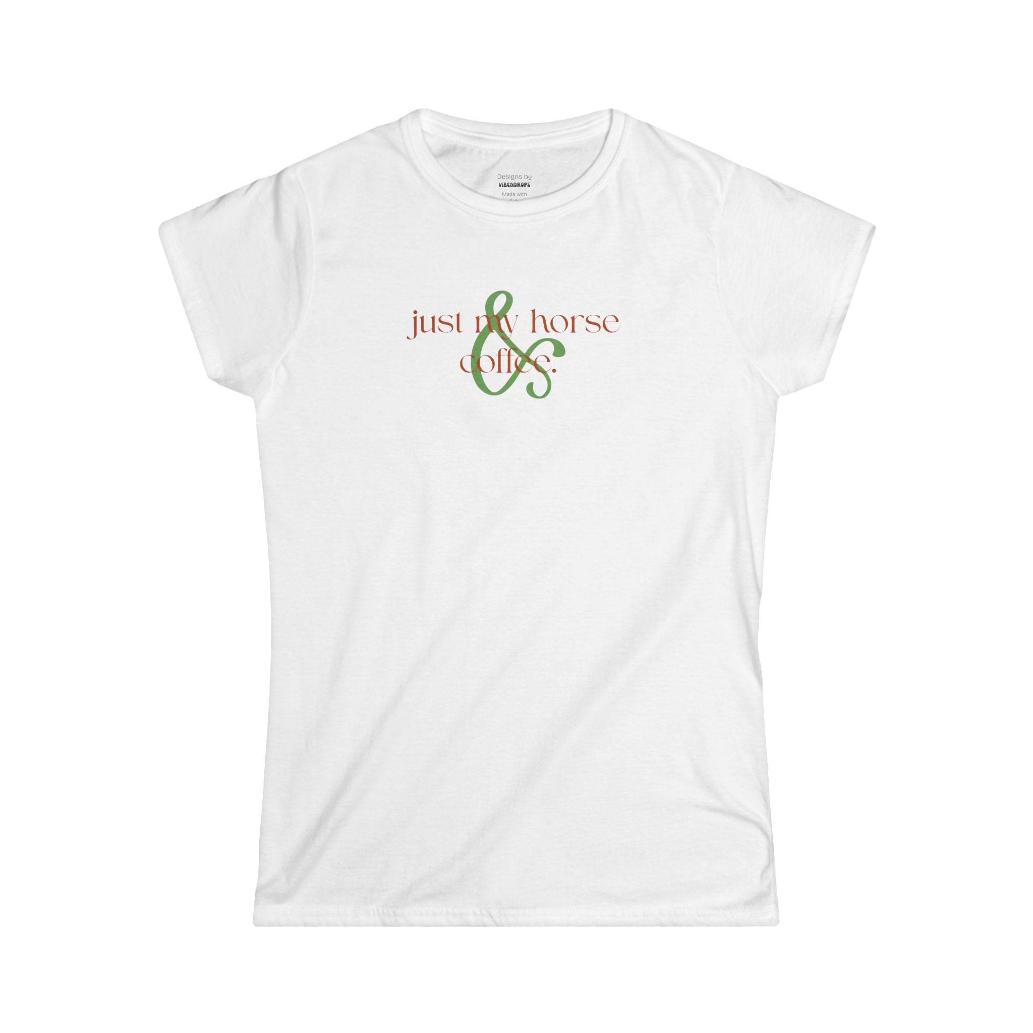 Women's Graphic Tee – Just My Horse & Coffee Shirt | Equestrian Rider Gift, Western Cowgirl Casual T-Shirt