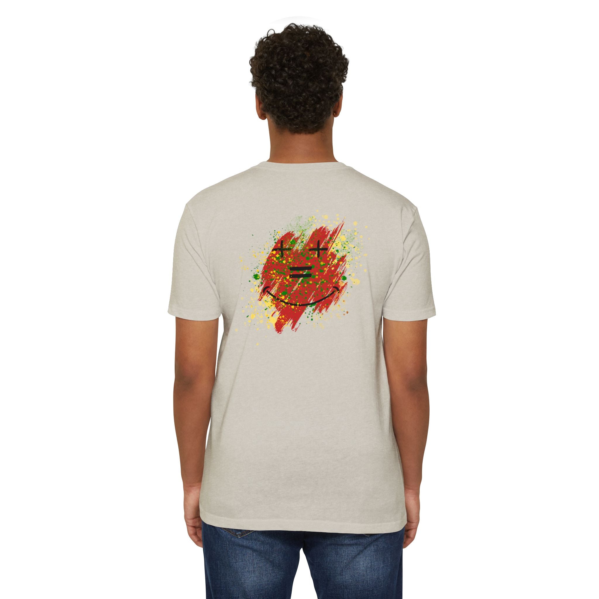 Vibe-N Happy Face Paint Splash T-Shirt -Good Vibes Graphic T-Shirt
