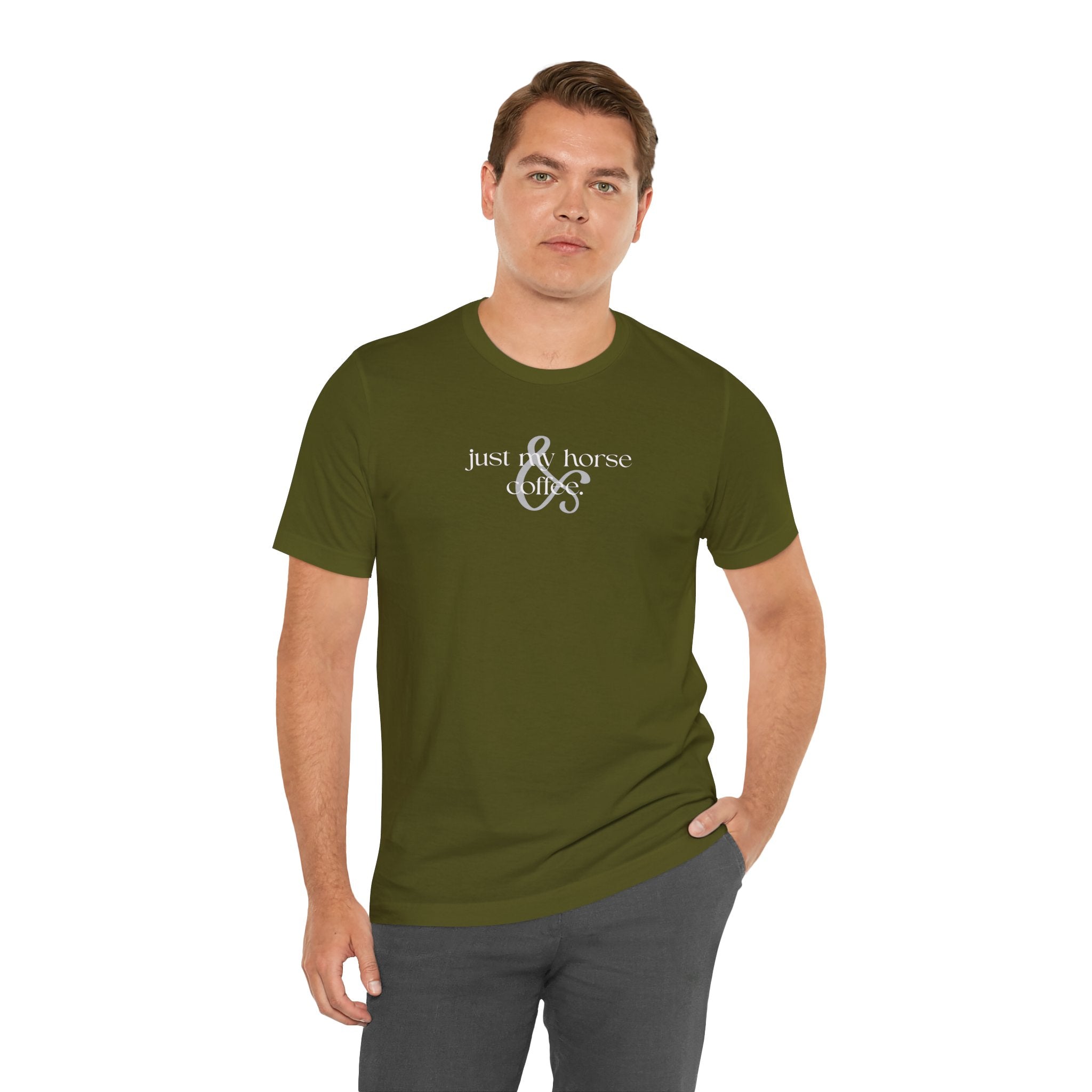 Unisex Graphic Tee – Just My Horse & Coffee Shirt | Equestrian Rider Gift, Western Casual T-Shirt