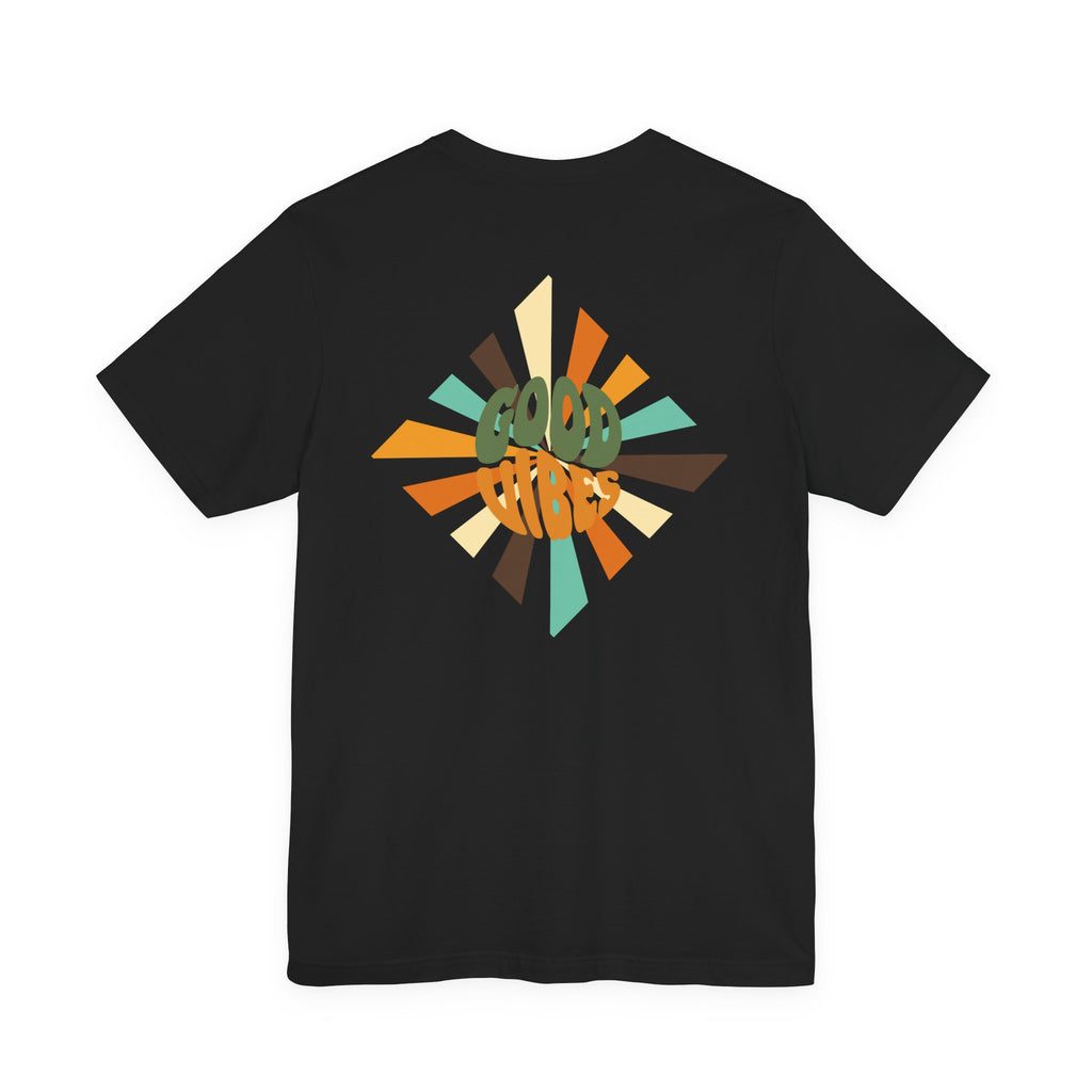 Retro Good Vibes Unisex Tee - Fun Summer Style, Ideal for Festivals, Casual Outings, Gift for Friends, Everyday Comfort