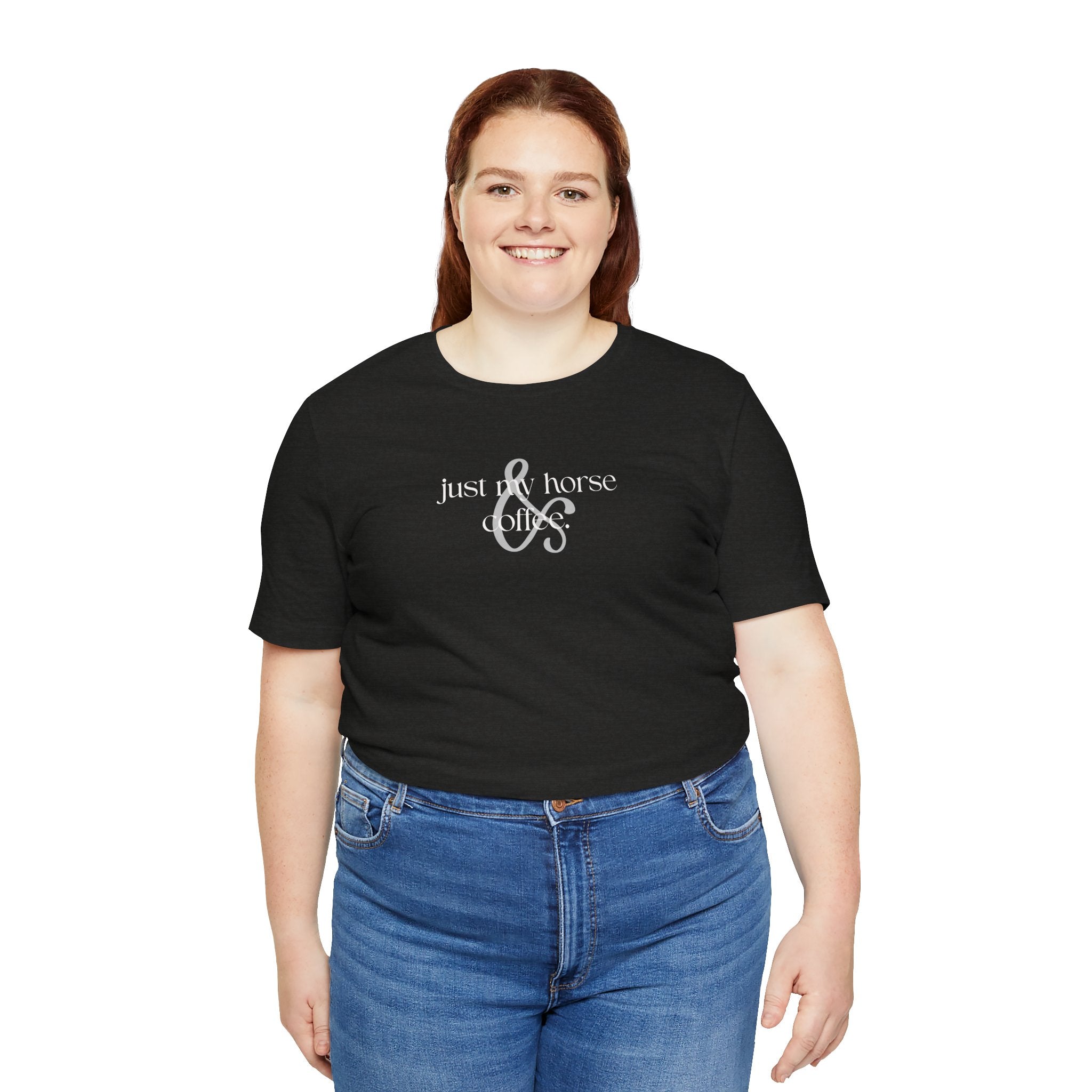Unisex Graphic Tee – Just My Horse & Coffee Shirt | Equestrian Rider Gift, Western Casual T-Shirt
