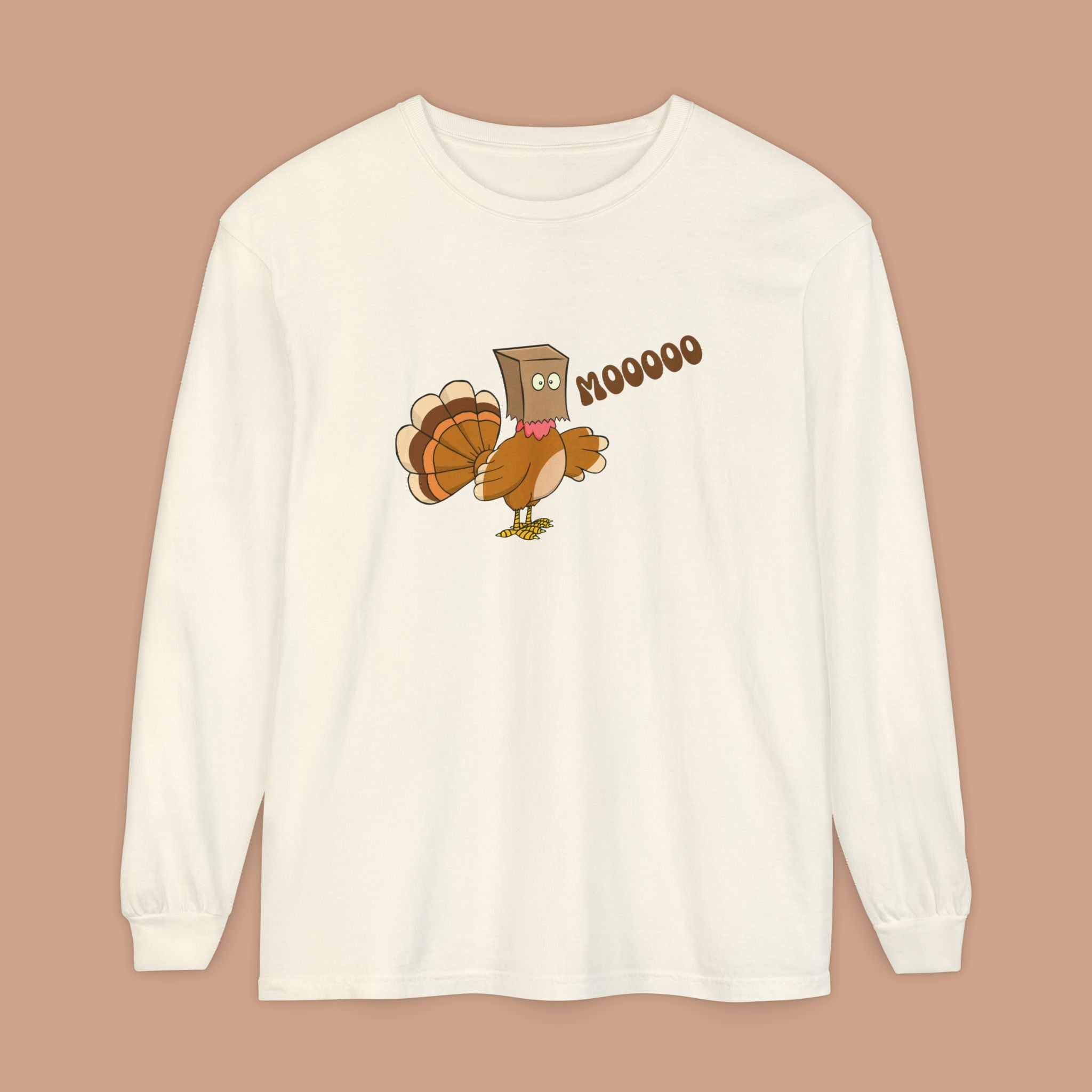 Funny Thanksgiving Turkey Long Sleeve T-Shirt, Unisex Holiday Shirt, Gift for Thanksgiving Dinner, Casual Fall Apparel, Turkey Humor Tee