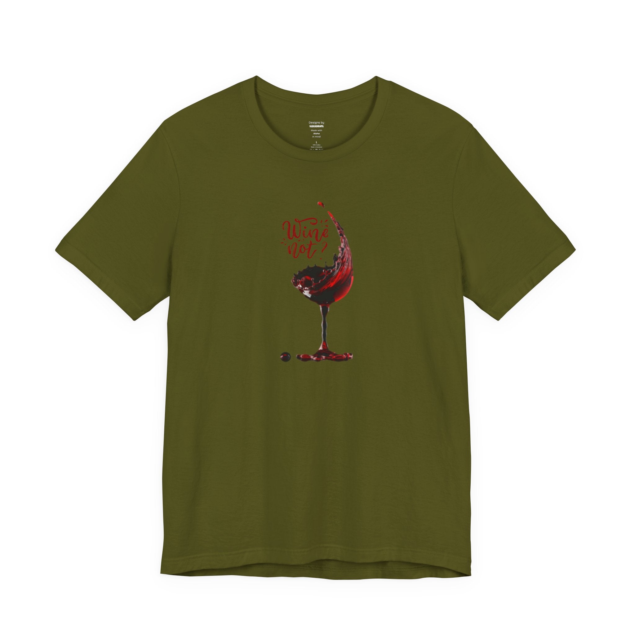 Wine Not T-Shirt, Funny Wine Lover Tee, Alcohol Drinking Shirt, Unisex Jersey Top, Wine Wave Design