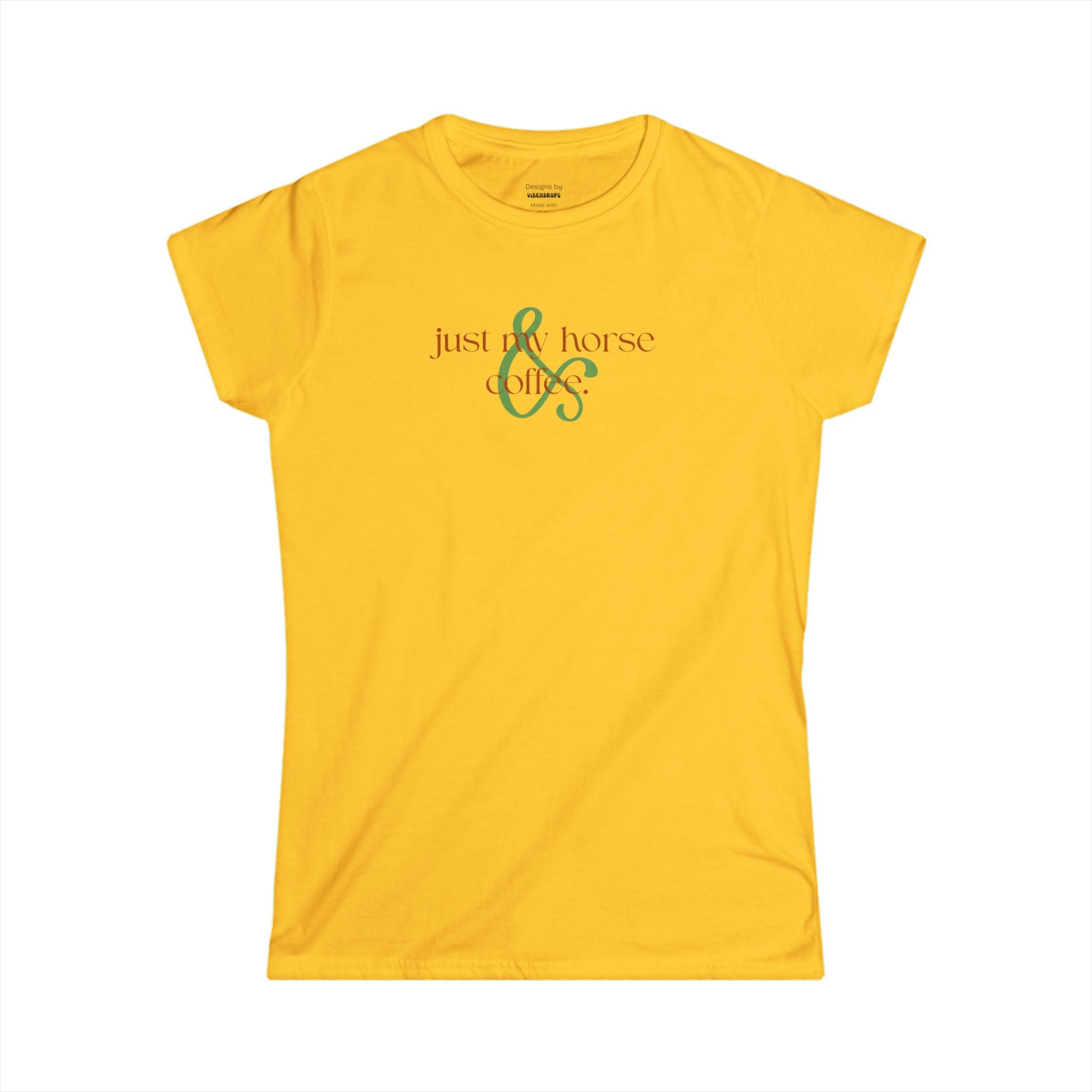 Women's Graphic Tee – Just My Horse & Coffee Shirt | Equestrian Rider Gift, Western Cowgirl Casual T-Shirt