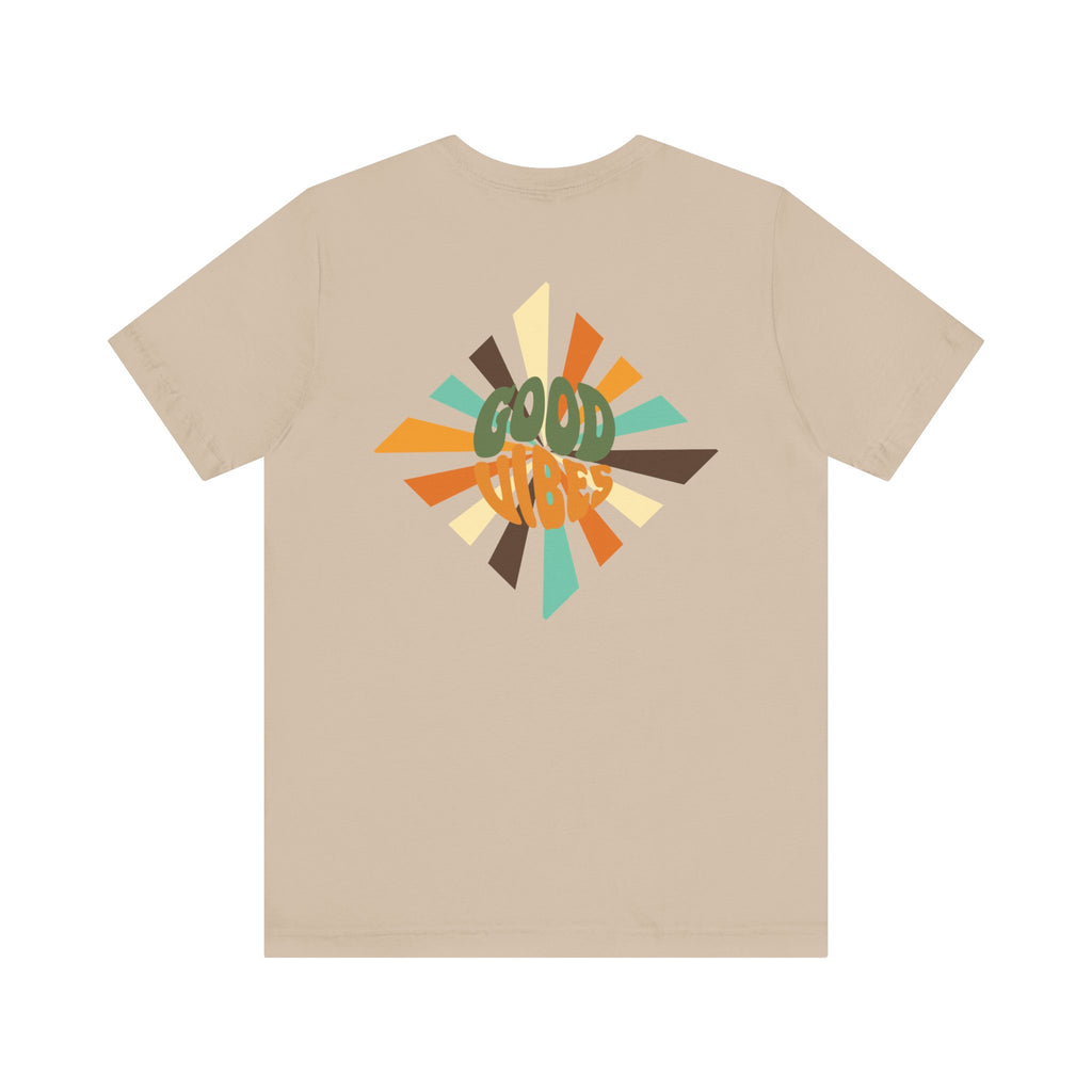 Retro Good Vibes Unisex Tee - Fun Summer Style, Ideal for Festivals, Casual Outings, Gift for Friends, Everyday Comfort