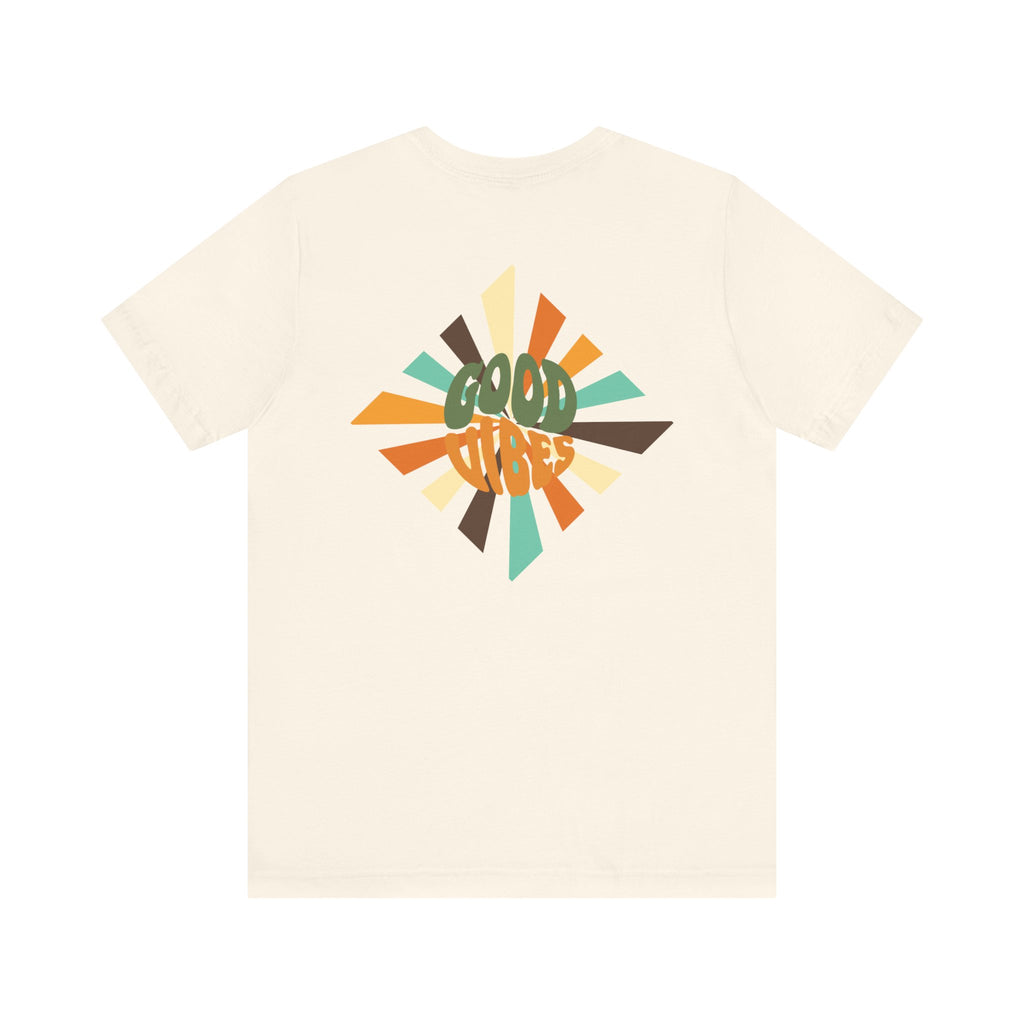 Retro Good Vibes Unisex Tee - Fun Summer Style, Ideal for Festivals, Casual Outings, Gift for Friends, Everyday Comfort