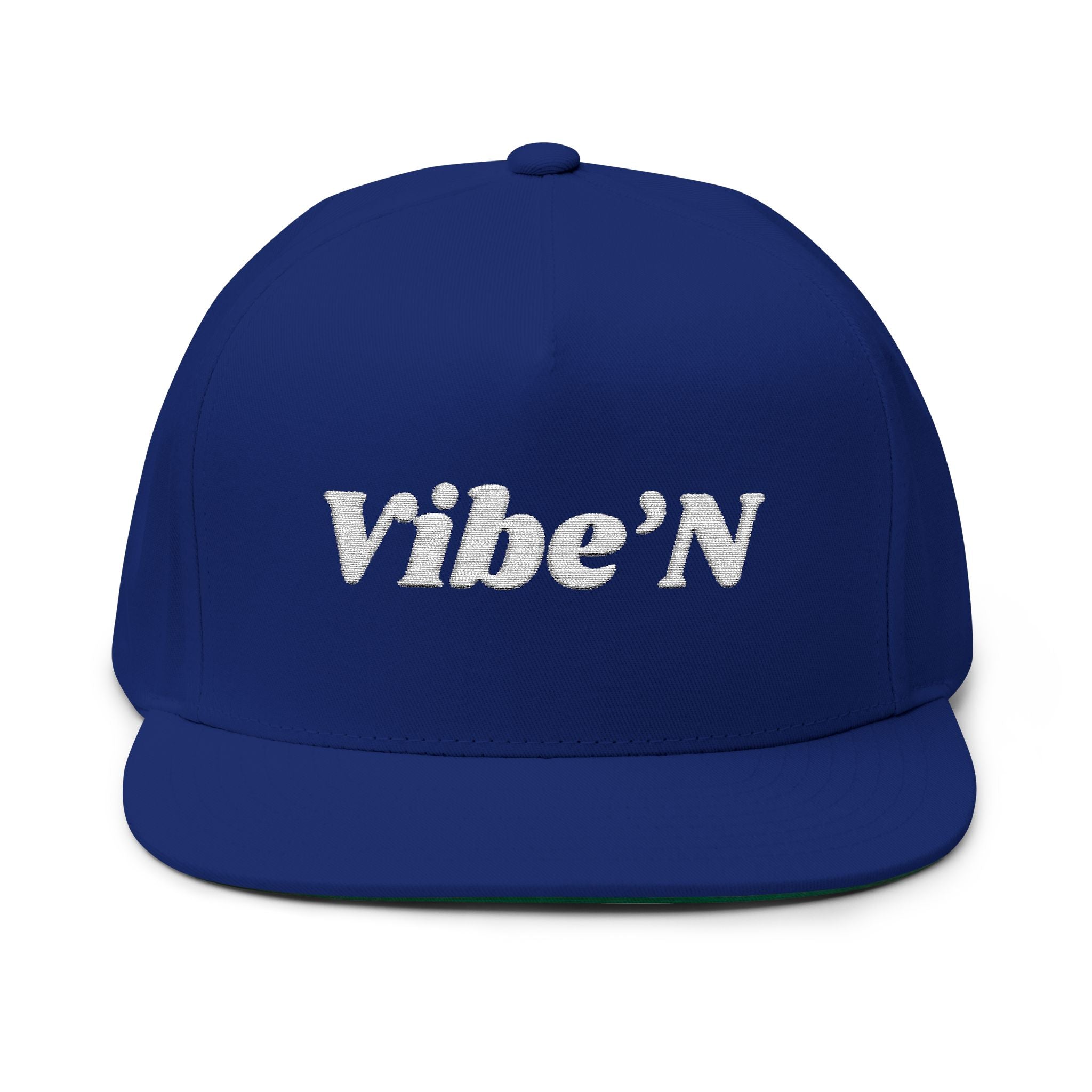 Embroidered Flat Bill Cap - Vibe'N Design