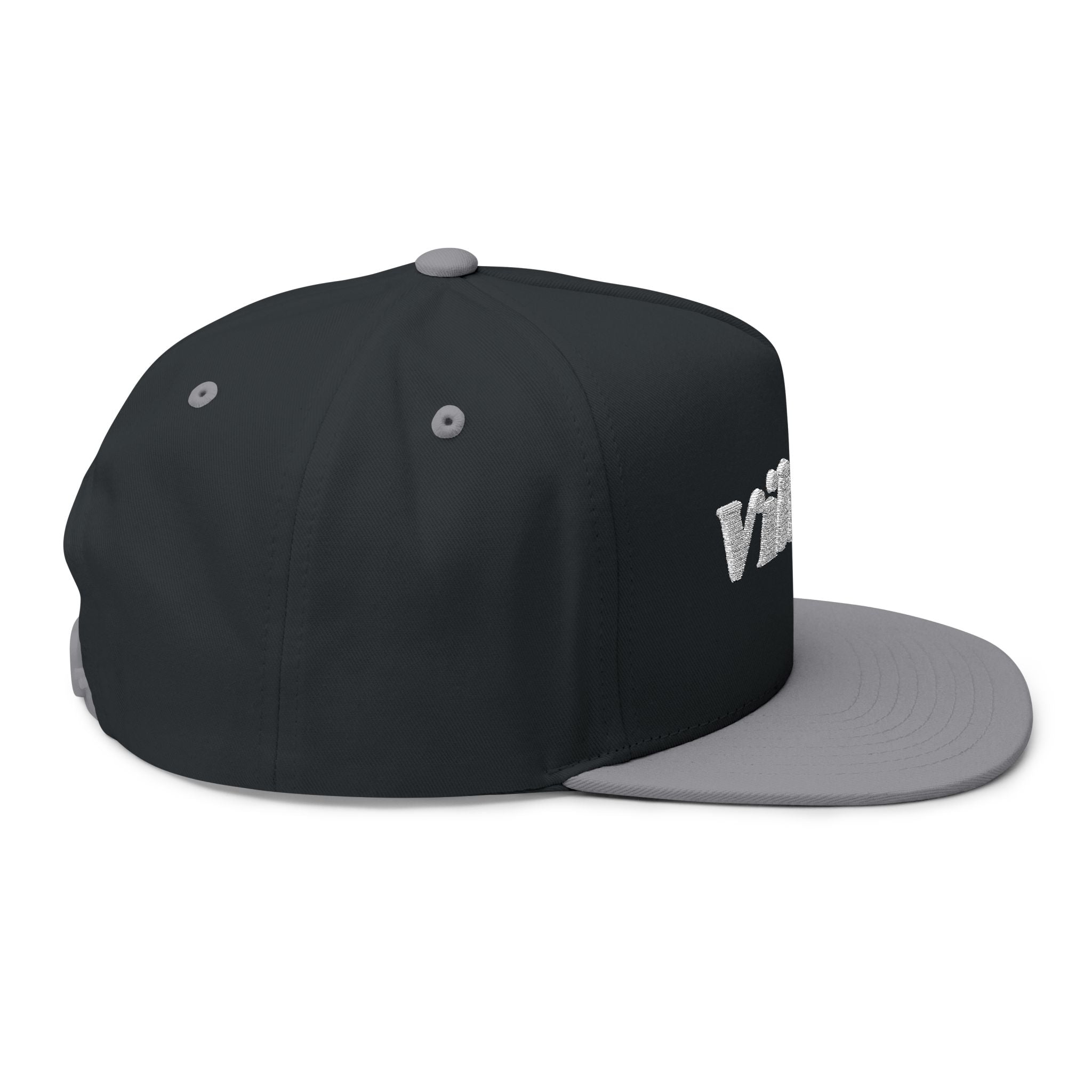Embroidered Flat Bill Cap - Vibe'N Design