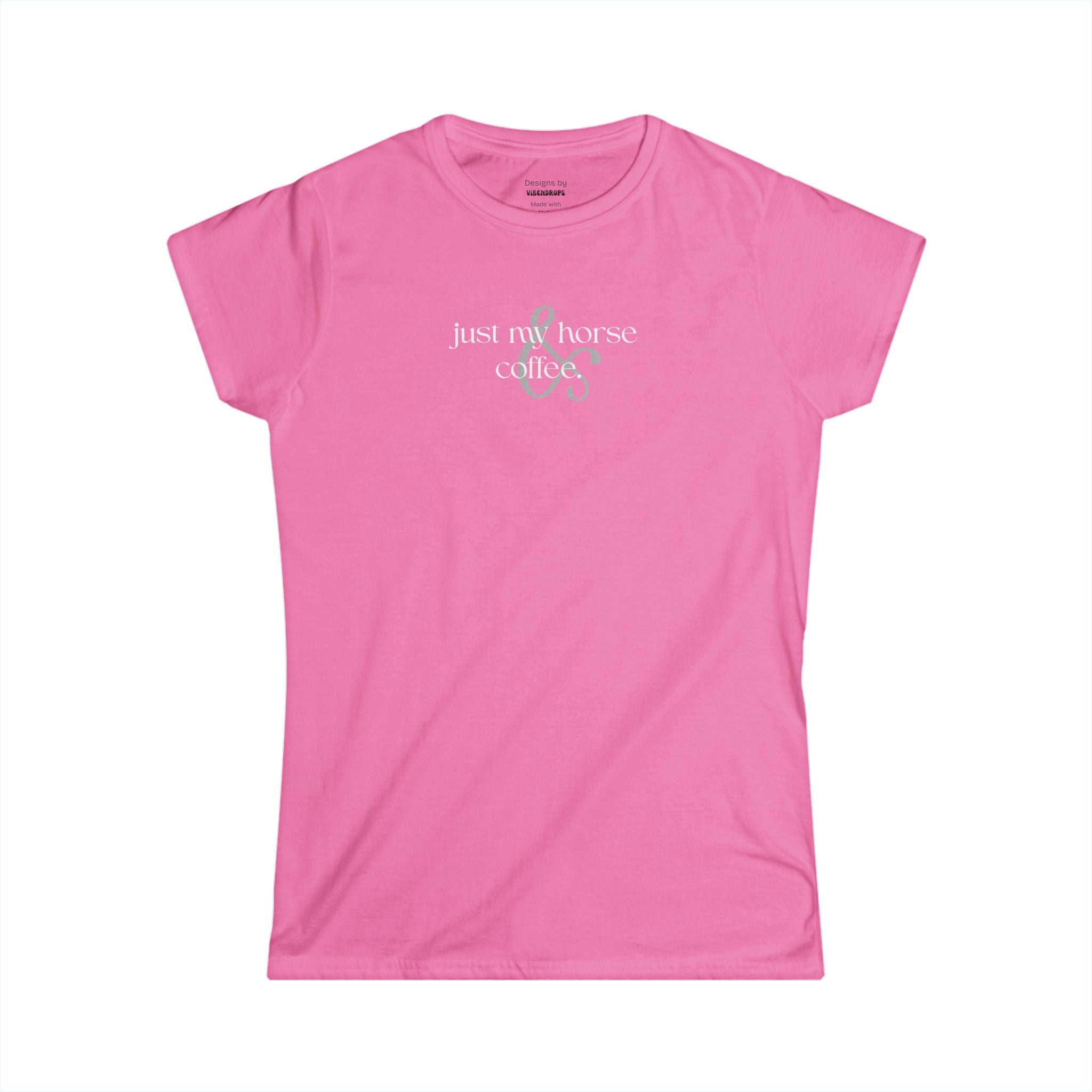 Just My Horse & Coffee Shirt | Women’s Equestrian Graphic Tee, Cowgirl Coffee Lover T-Shirt