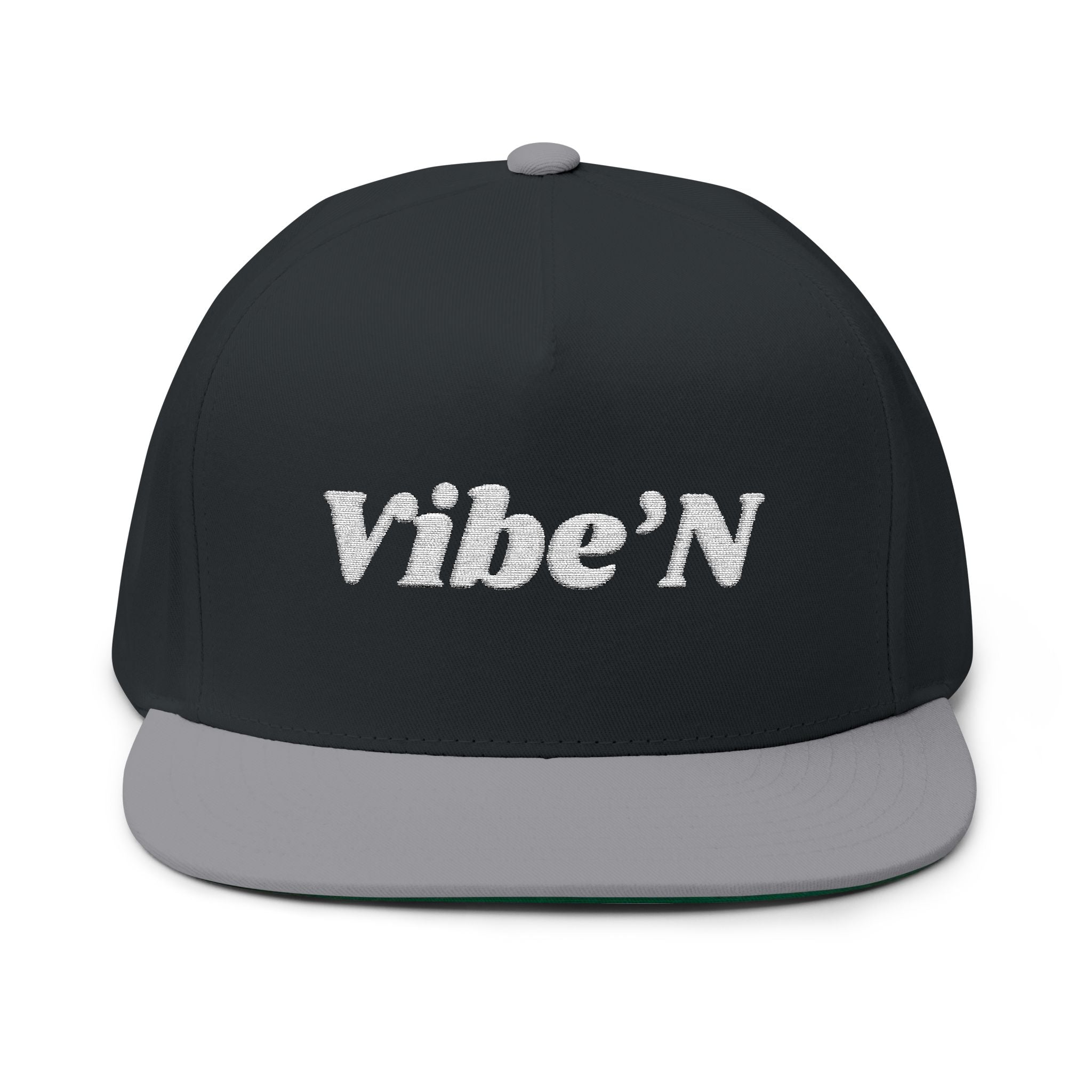 Embroidered Flat Bill Cap - Vibe'N Design