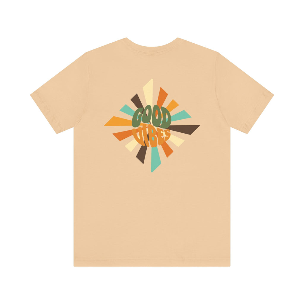 Retro Good Vibes Unisex Tee - Fun Summer Style, Ideal for Festivals, Casual Outings, Gift for Friends, Everyday Comfort