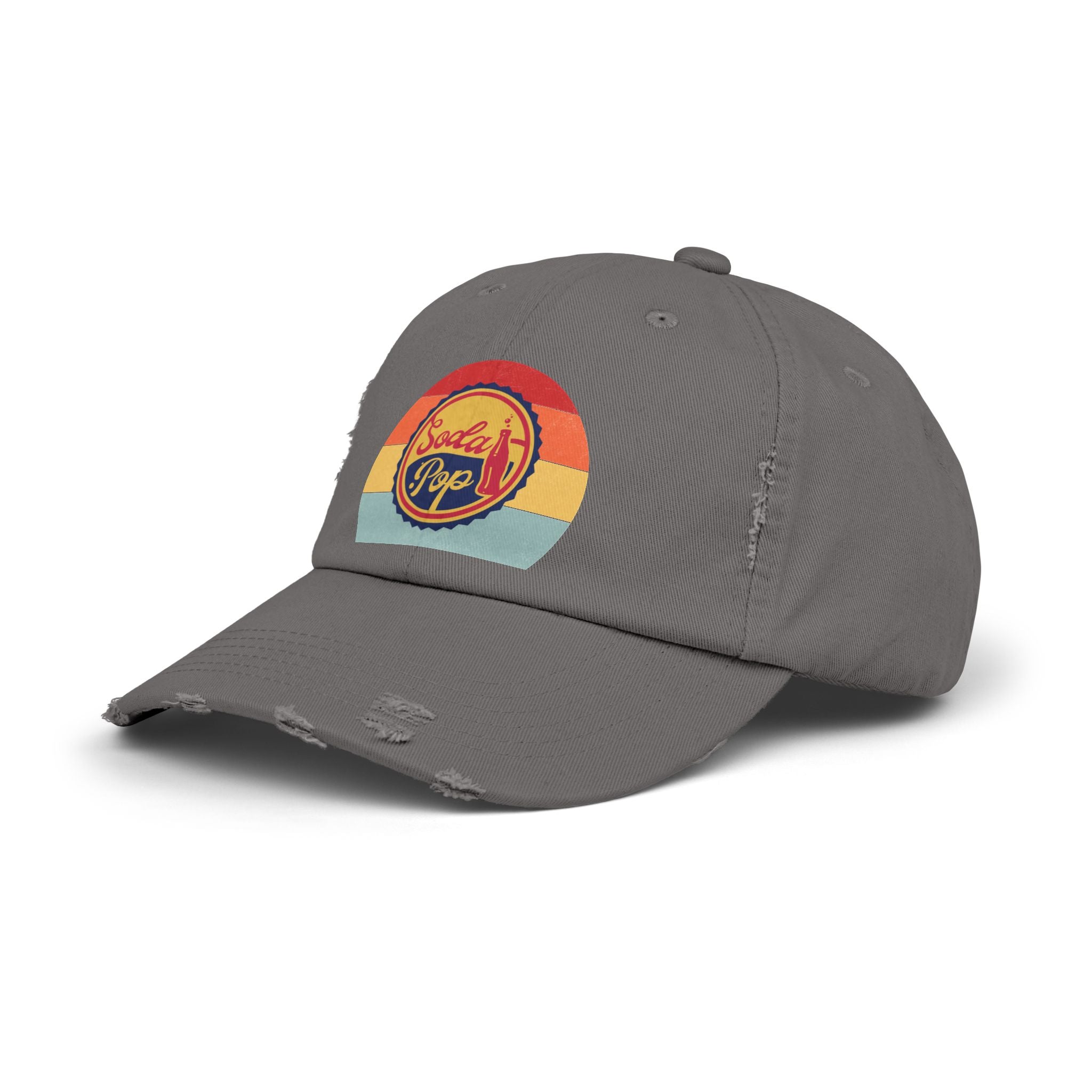 Retro Soda Pop Distressed Cap – Vintage Style Baseball Hat for Men & Women