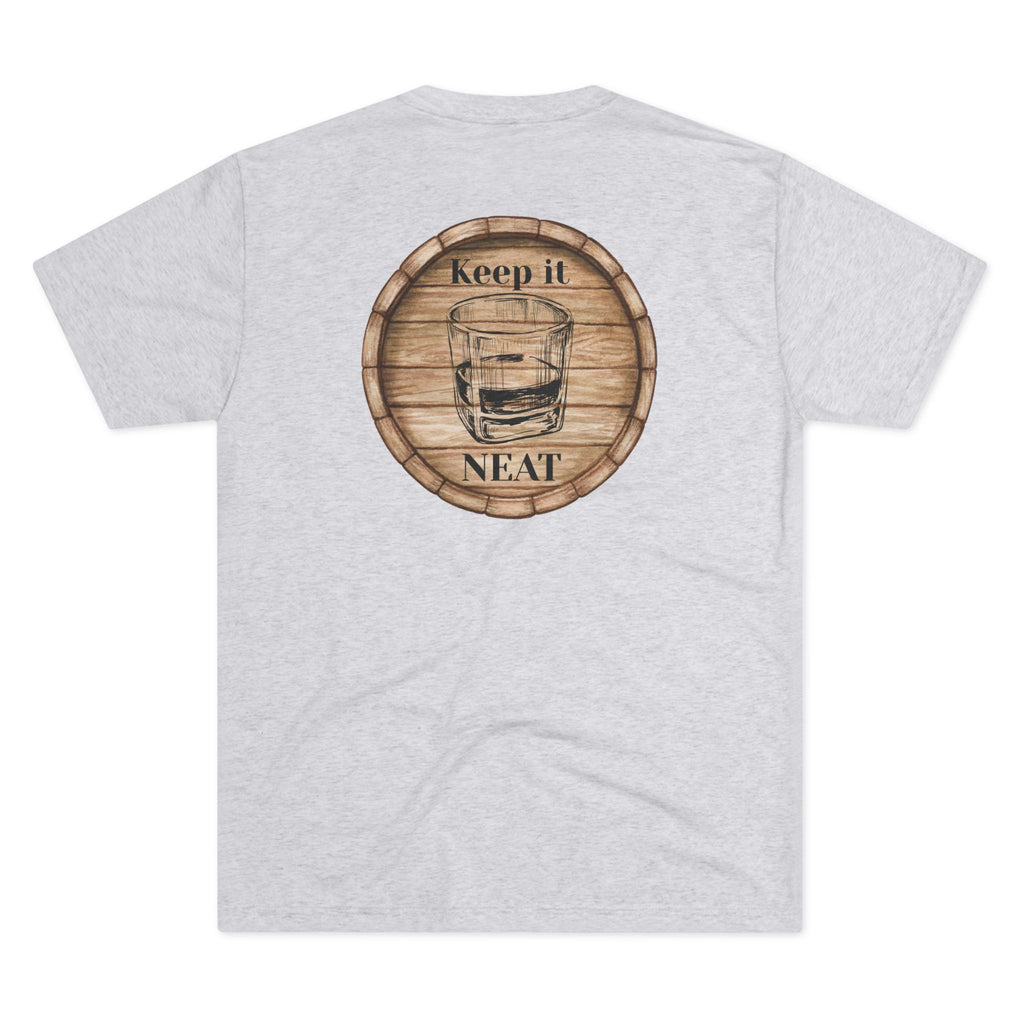 Whiskey Lover T-Shirt – “Keep It Neat” Whiskey Glass & Barrel Graphic Tee – Bourbon & Whiskey Gift for Men & Women and all Whiskey fans!