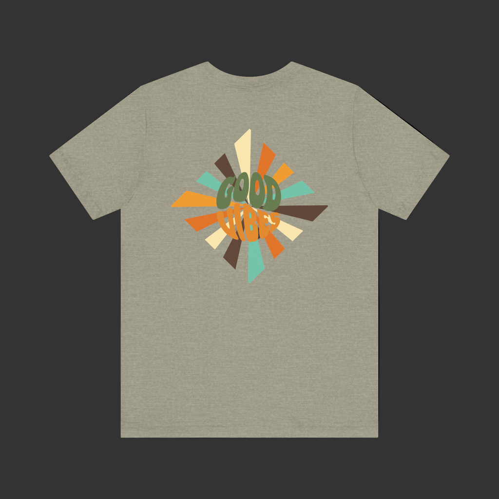 Retro Good Vibes Unisex Tee - Fun Summer Style, Ideal for Festivals, Casual Outings, Gift for Friends, Everyday Comfort