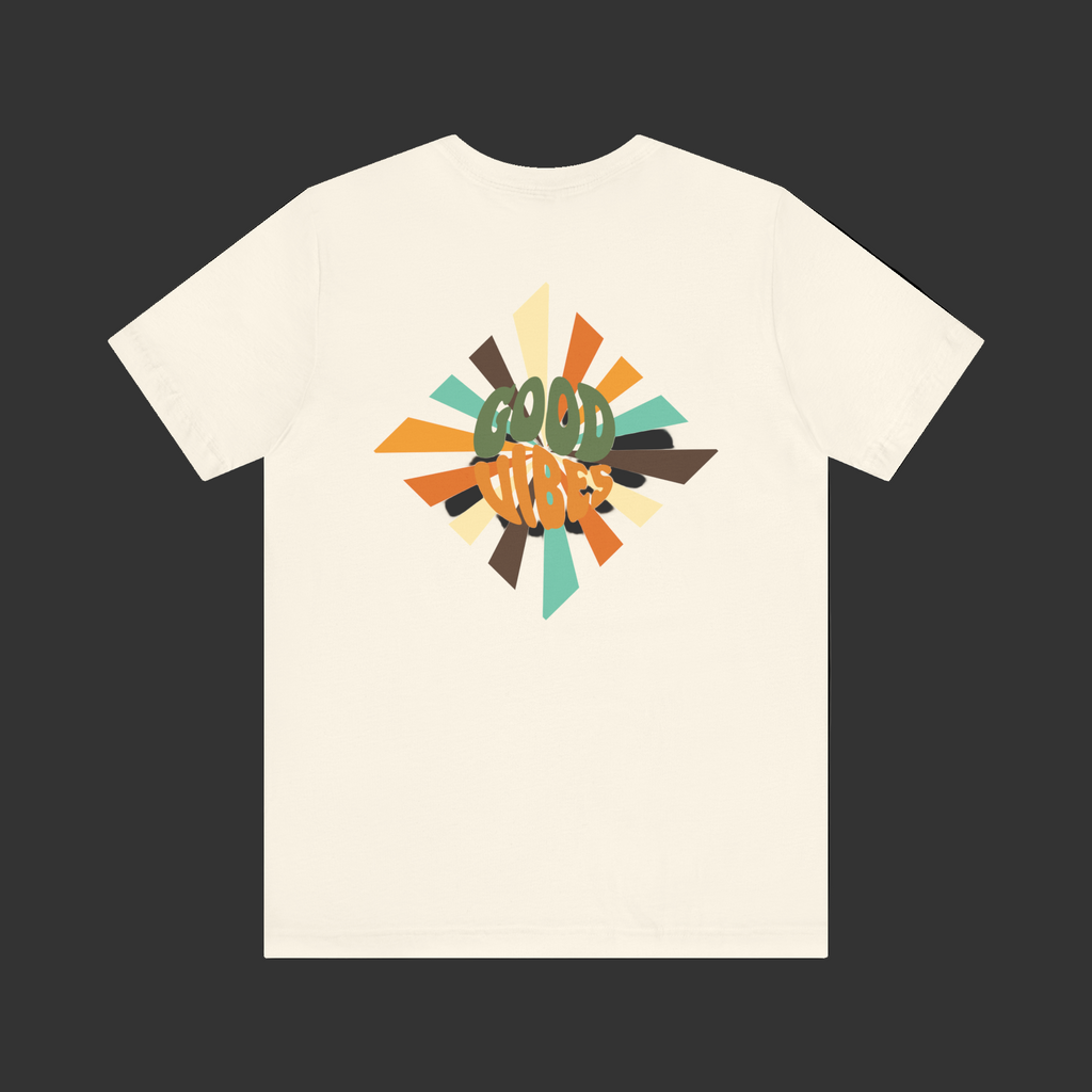 Retro Good Vibes Unisex Tee - Fun Summer Style, Ideal for Festivals, Casual Outings, Gift for Friends, Everyday Comfort