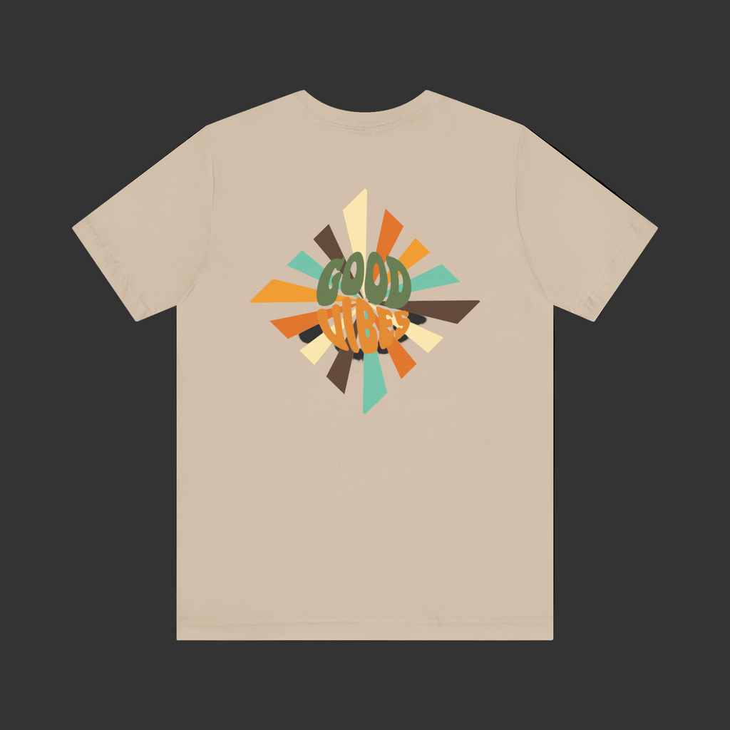 Retro Good Vibes Unisex Tee - Fun Summer Style, Ideal for Festivals, Casual Outings, Gift for Friends, Everyday Comfort