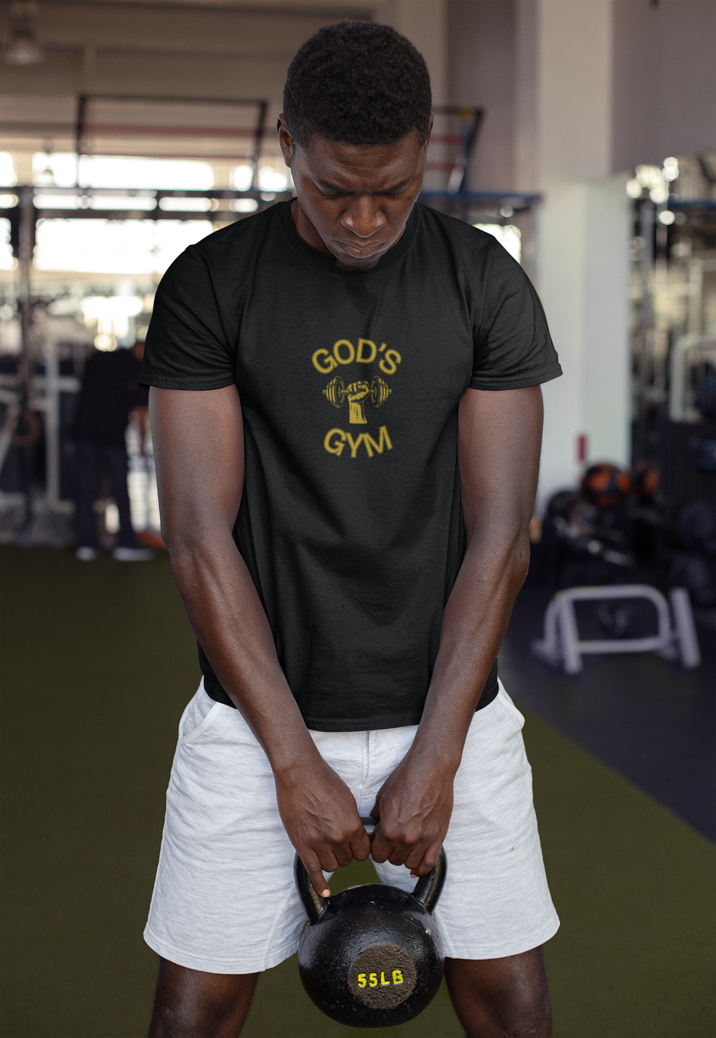 God's Gym Christian Workout Shirt. Psalm 18:32 Performance Tee. Faith Fitness Gym Shirt. Moisture Wicking Athletic Shirt.