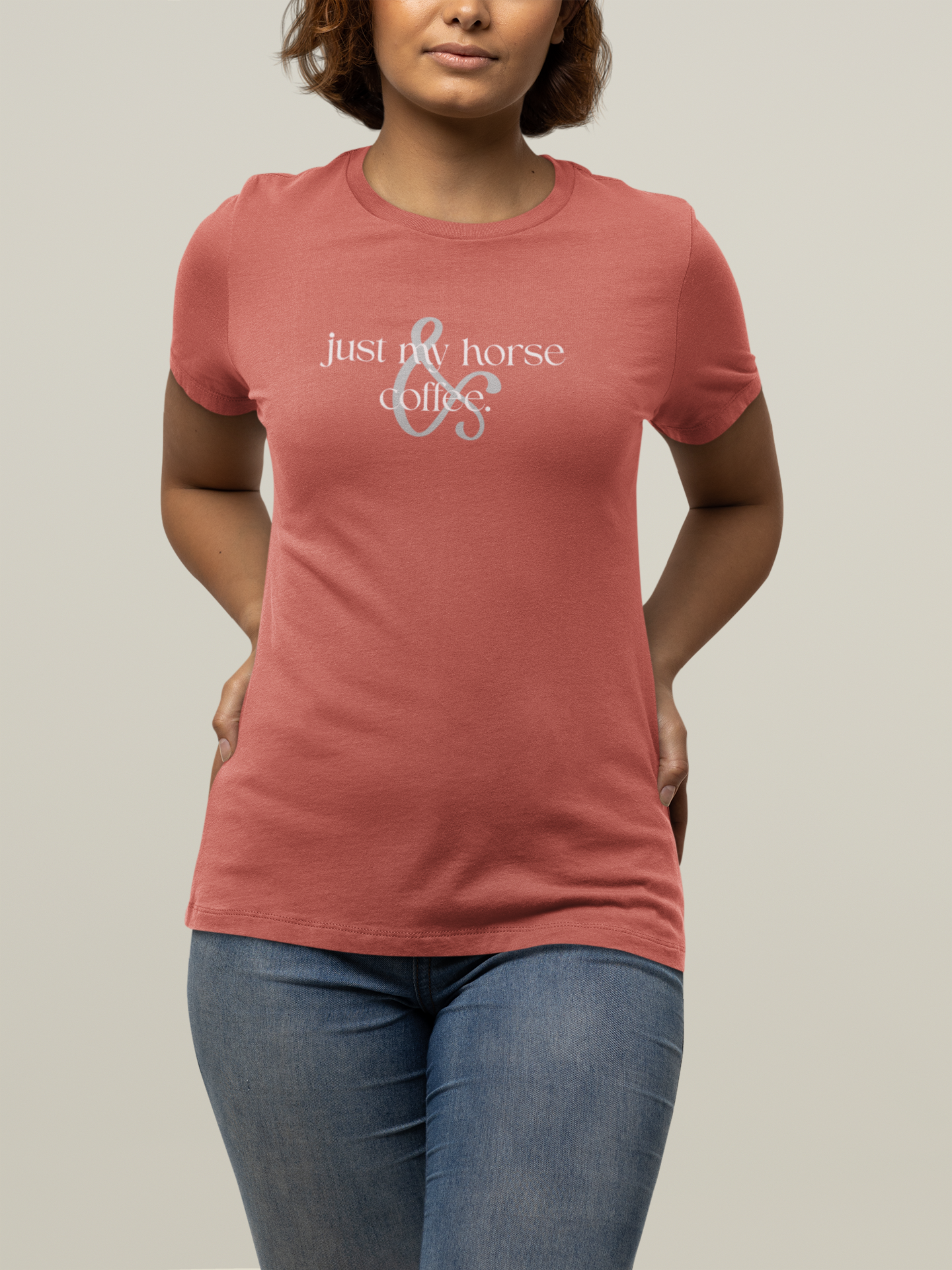 Unisex Graphic Tee – Just My Horse & Coffee Shirt | Equestrian Rider Gift, Western Casual T-Shirt
