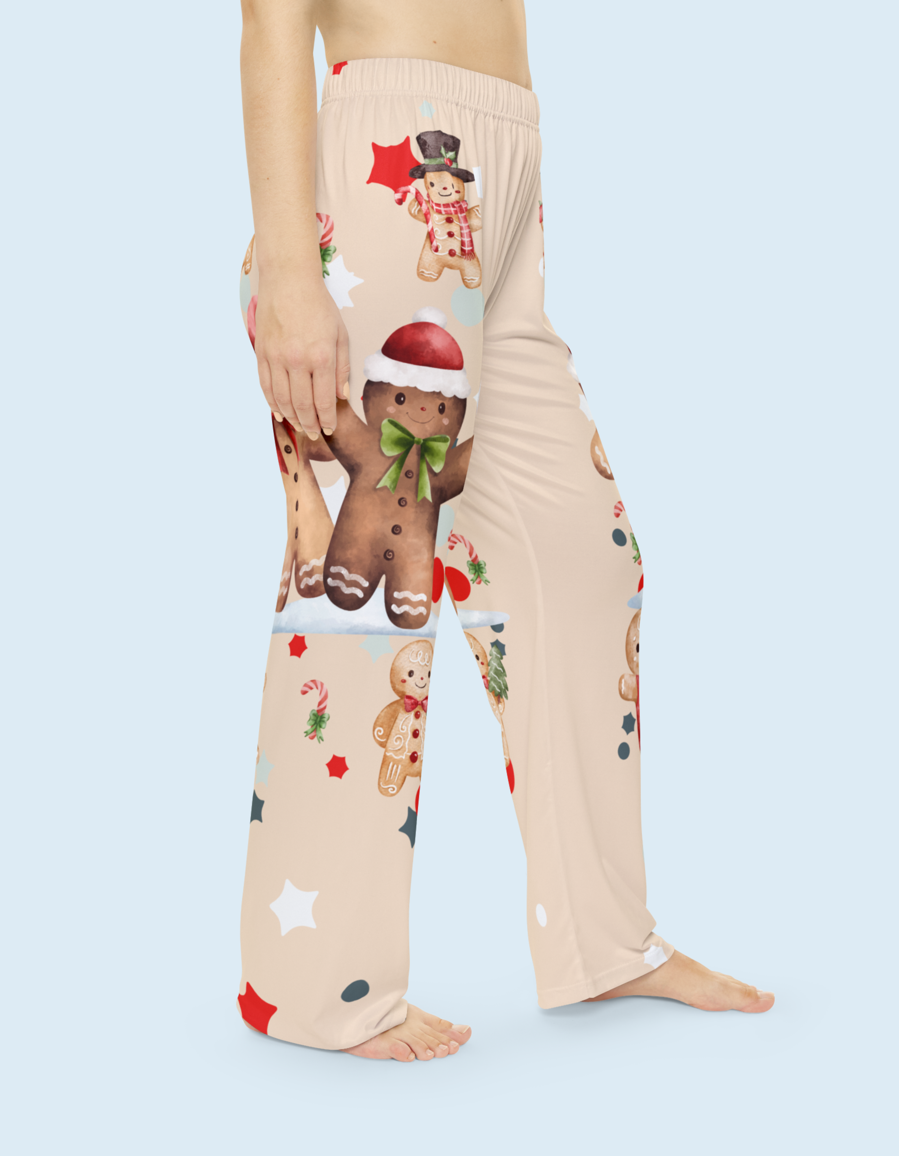 Gingerbread Pattern Pajama Pants | Christmas Sleepwear