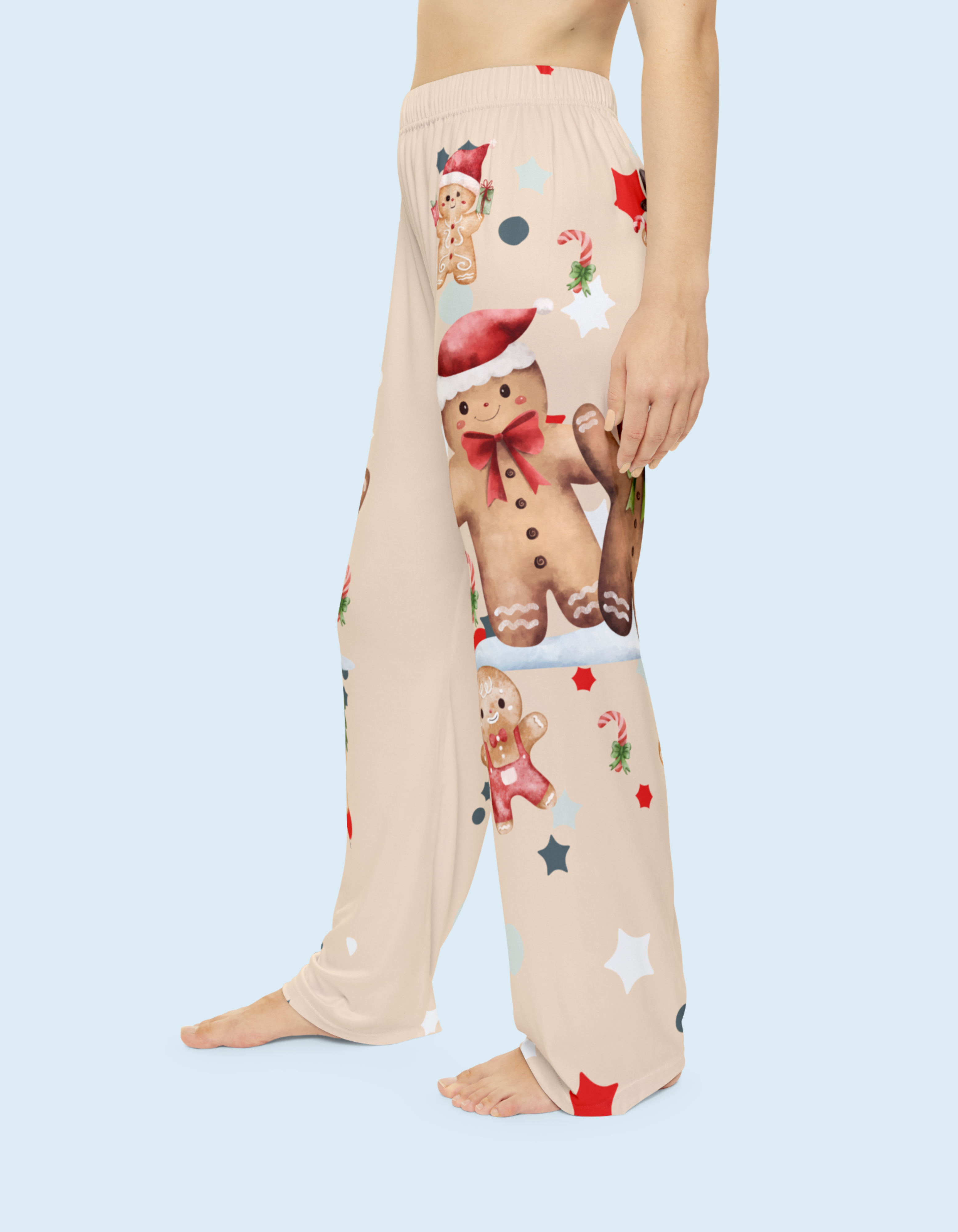 Gingerbread Pattern Pajama Pants | Christmas Sleepwear