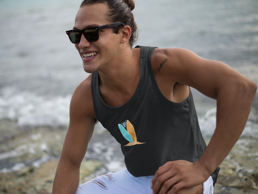 Retro Surf Tank Top, Beach Bum Tank, Vintage Beach Tank, Surfing Tank, Summer Tank, Chill Out Tank